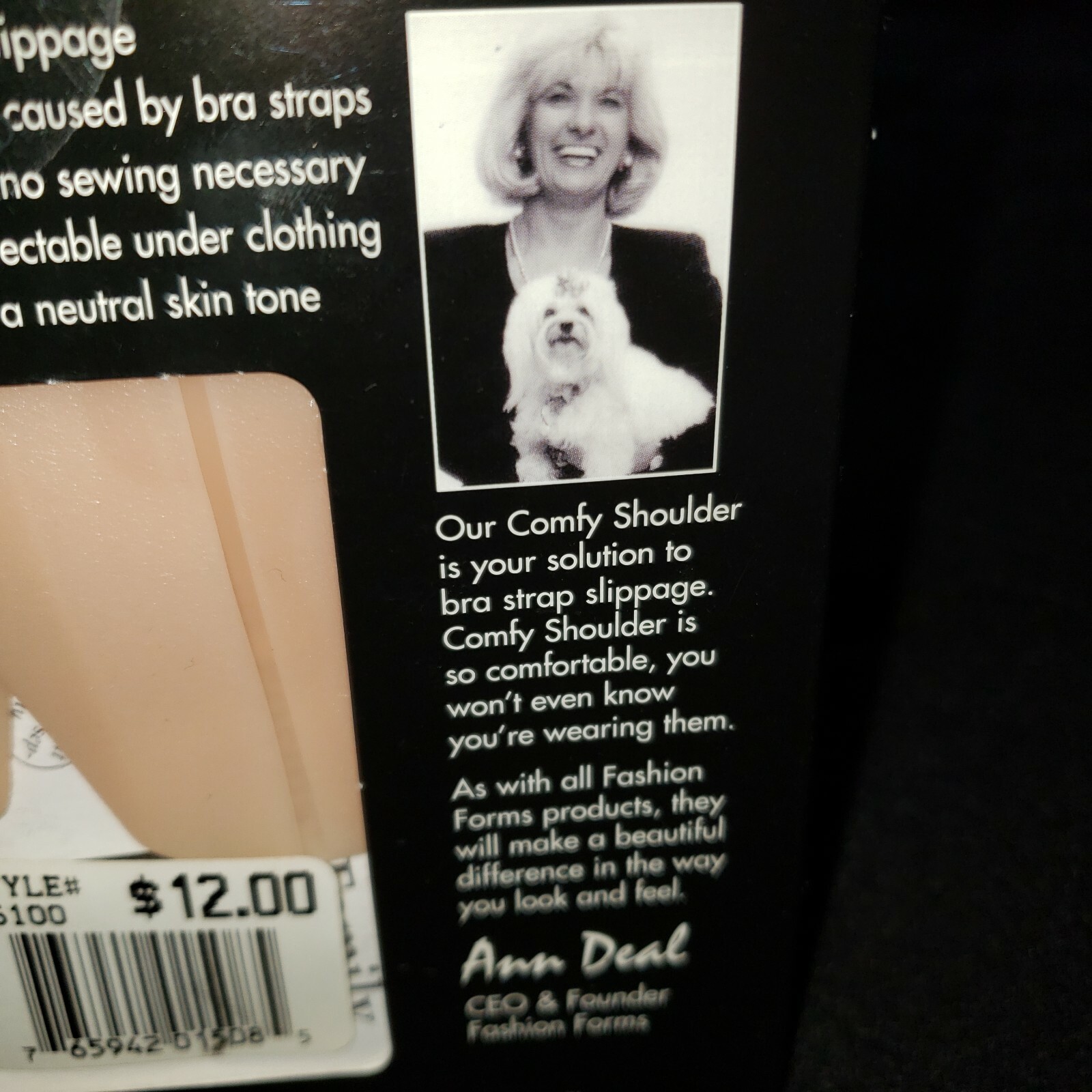 Comfy Shoulder Solution to Strap slippage Fashion Forms By Ann Deal