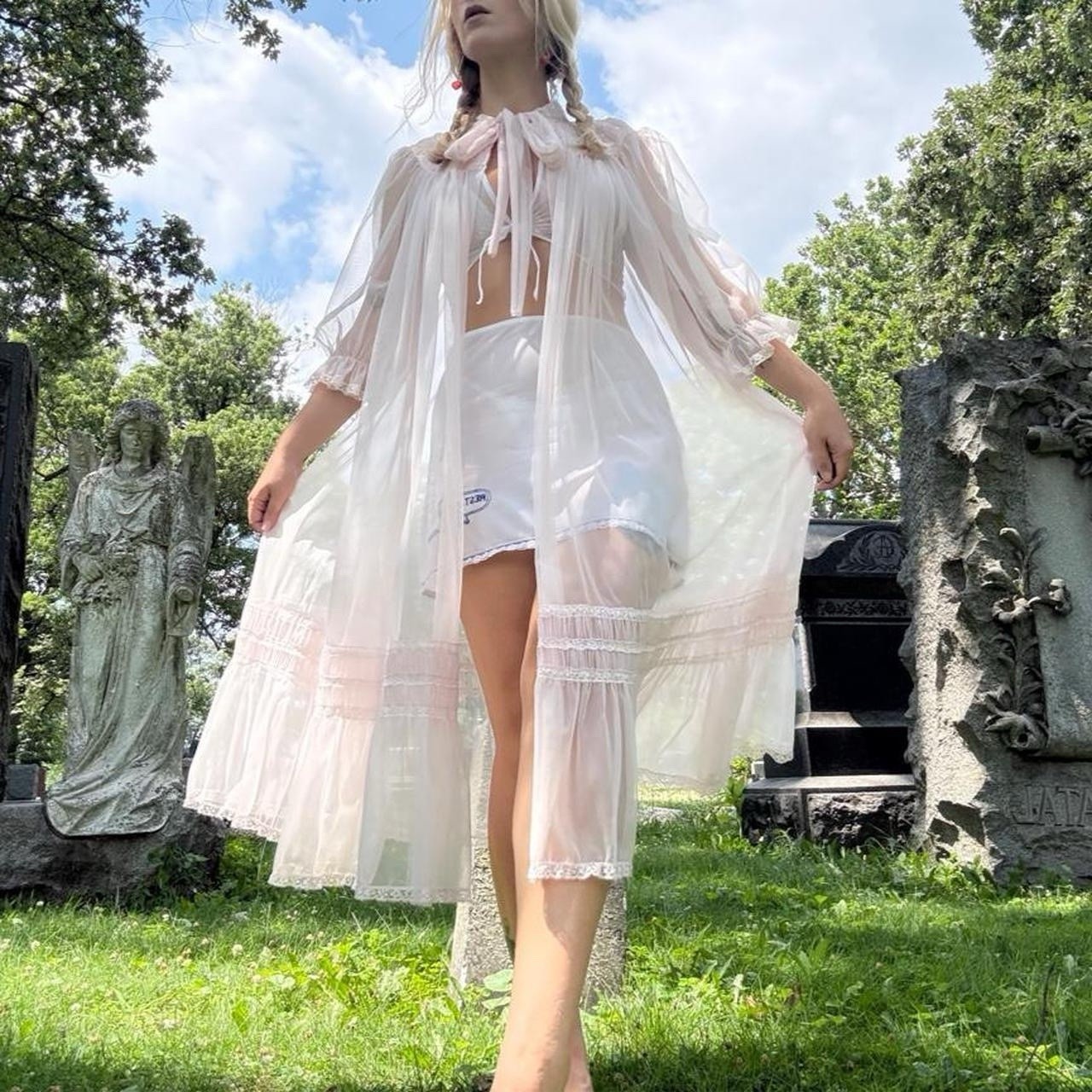 1950’s Sheer Pink Fairy Robe