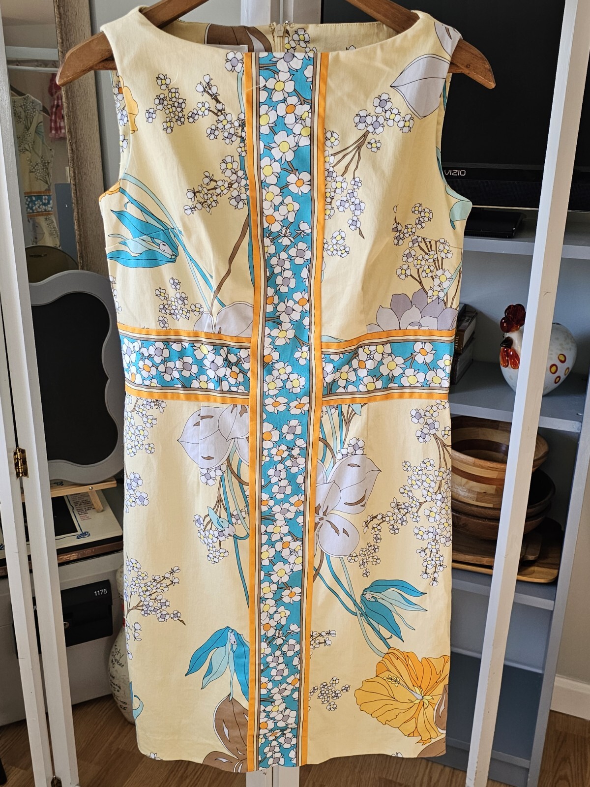 London Times Maggie Dress Sz 6 Women’s Floral Sheath Vintage Measurements 👇