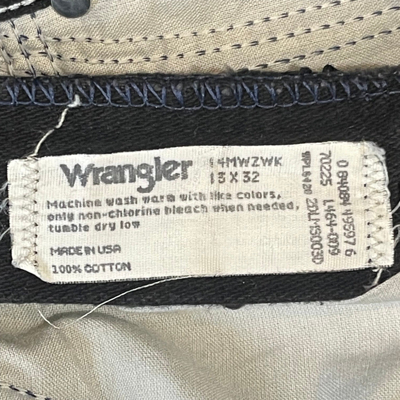 Vintage 80s 90s Wrangler 14MWZWK Cowboy Cut Jeans Womens 13×32 Black USA Western