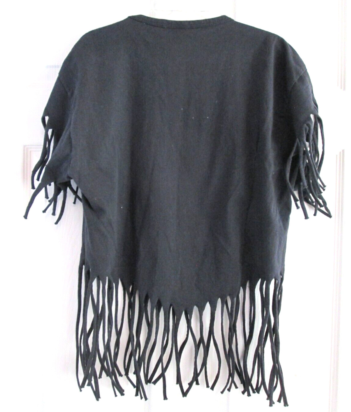 Vtg 90s STURGIS T Shirt Dated 1998 CROPPED Distressed FRINGE Womens One Size