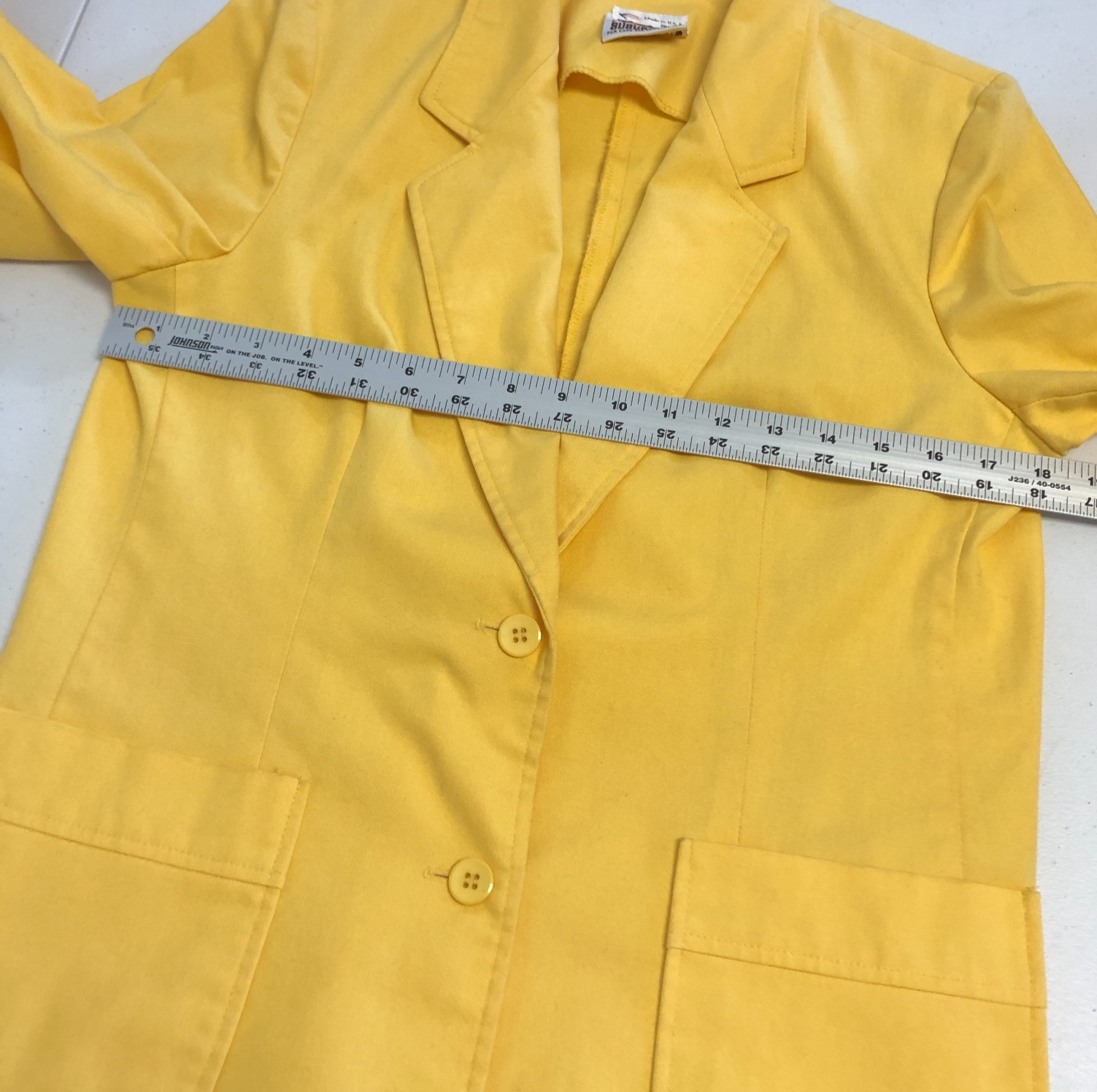 vtg 1970s Country Suburbans 2 pc Skirt Suit 12/14 Yellow Twill Kick Pleats USA