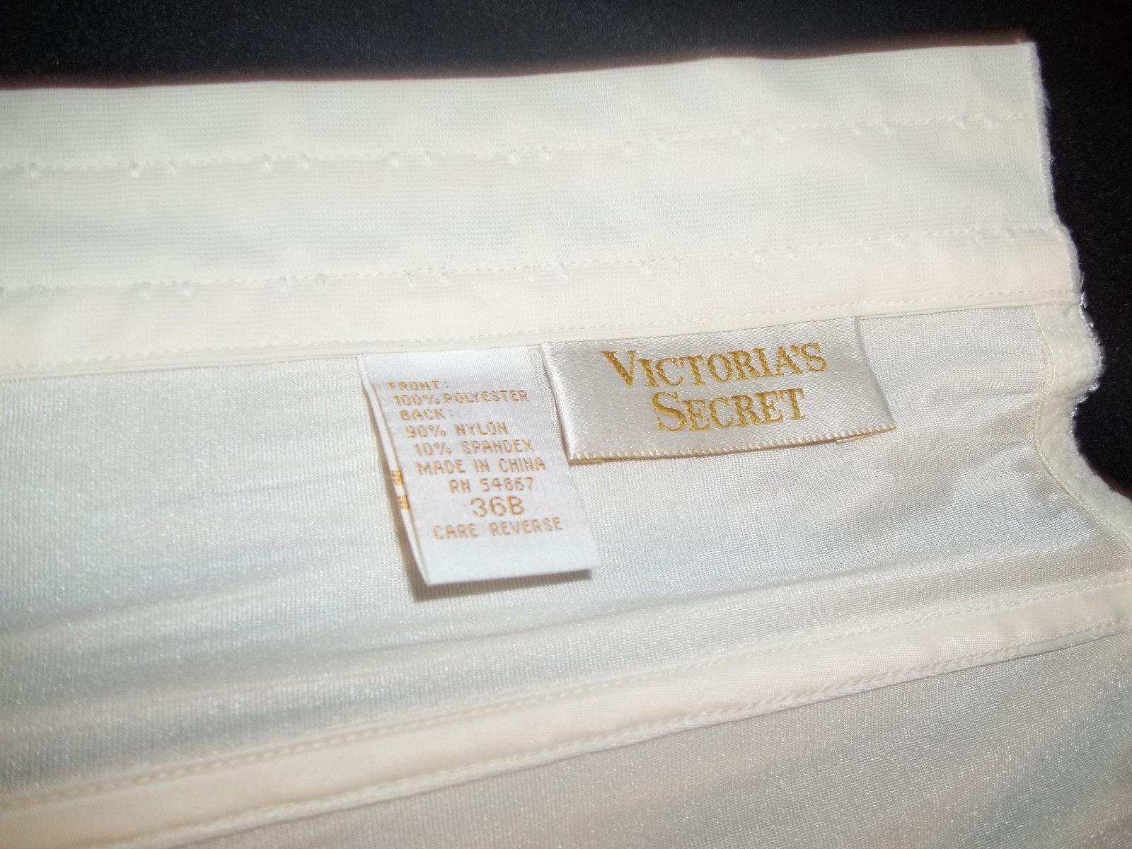 Victoria’s Secret 80s Gold Label Ivory Lace Corset Bustier Bra Top sz 36B