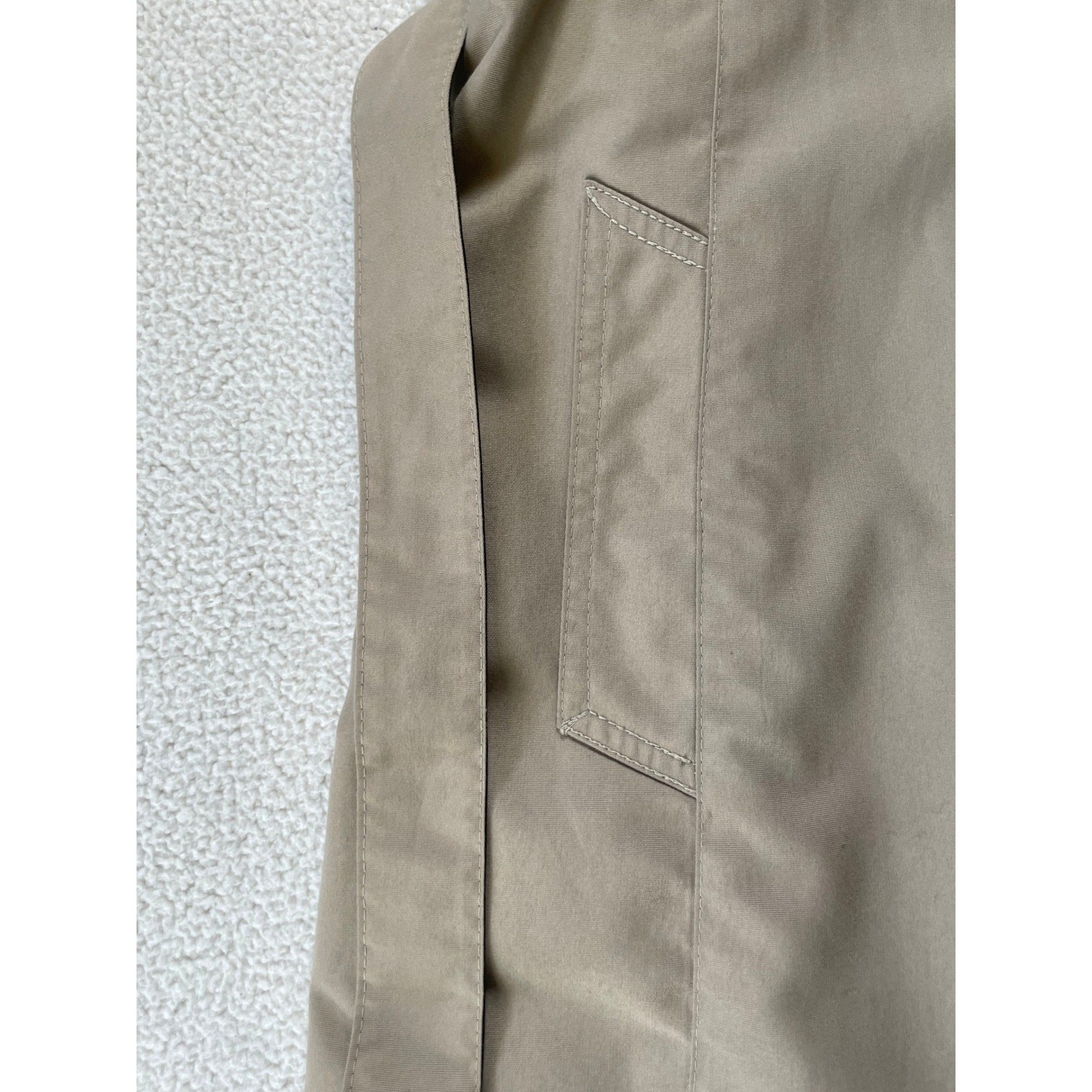 Misty Harbor Womens 14 Reg Trench Coat Beige Vintage Belted ILGWU Made in USA