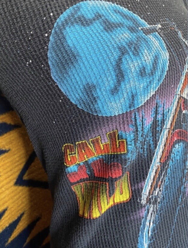 Vintage 1992 Harley Davidson Call Of The Wild Thermal Shirt! Cotton. USA.