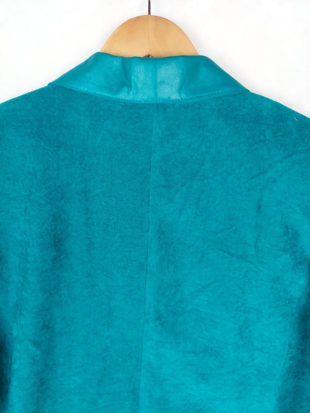 Vintage City Girl Blazer Jacket Womens 10 Teal Green Shoulder Pads Pockets Rodeo