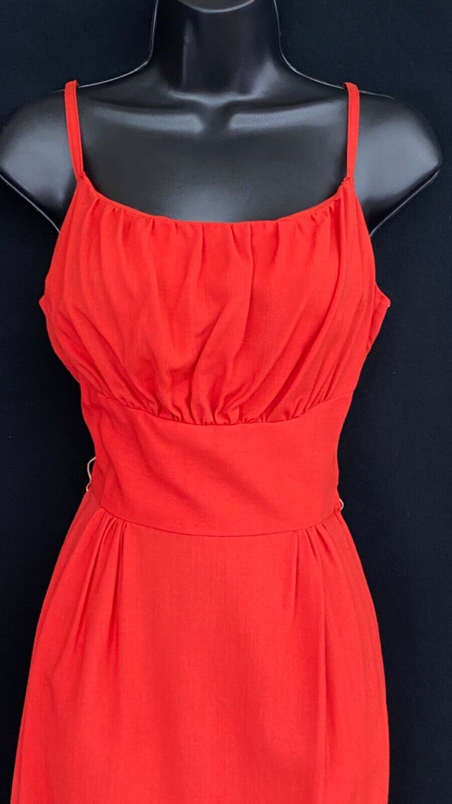 Vintage red 1950s dress set, short sleeve, sleeveless sundress bolero, pin-up XS
