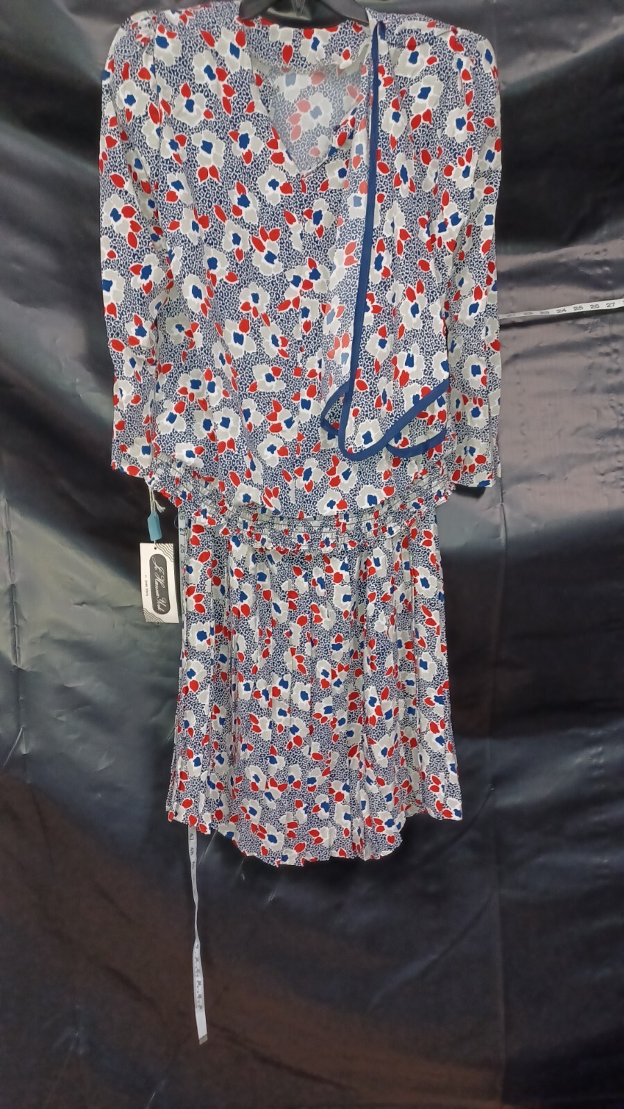 Vintage Jo Hanna York Joan Davis 2-Piece Pleated Skirt Blouse Top Size 16.5 USA