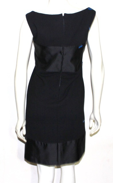 Geoffrey Beene mod wool little black dress