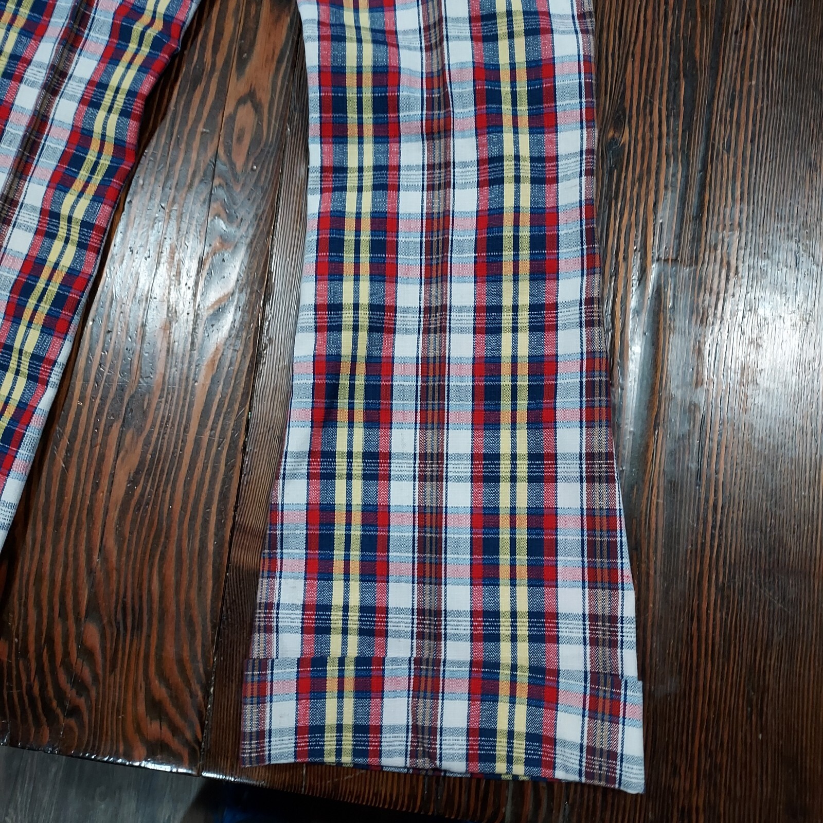 VTG 70’s Levi’s Boys Sta-Prest Plaid Flare Slacks Reg 12 Made in USA