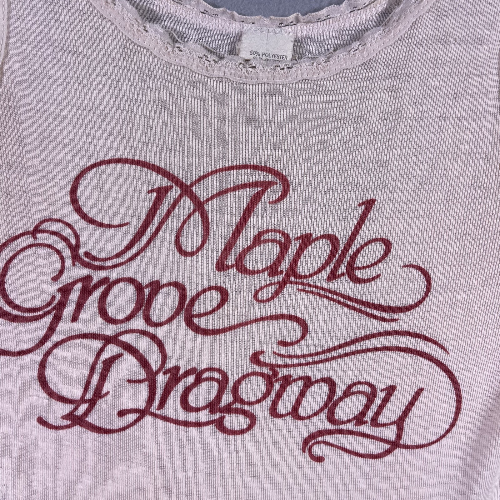 Vintage 80’s Maple Grove Dragway Tank Top Women’s Medium Lacey Racing USA Baby