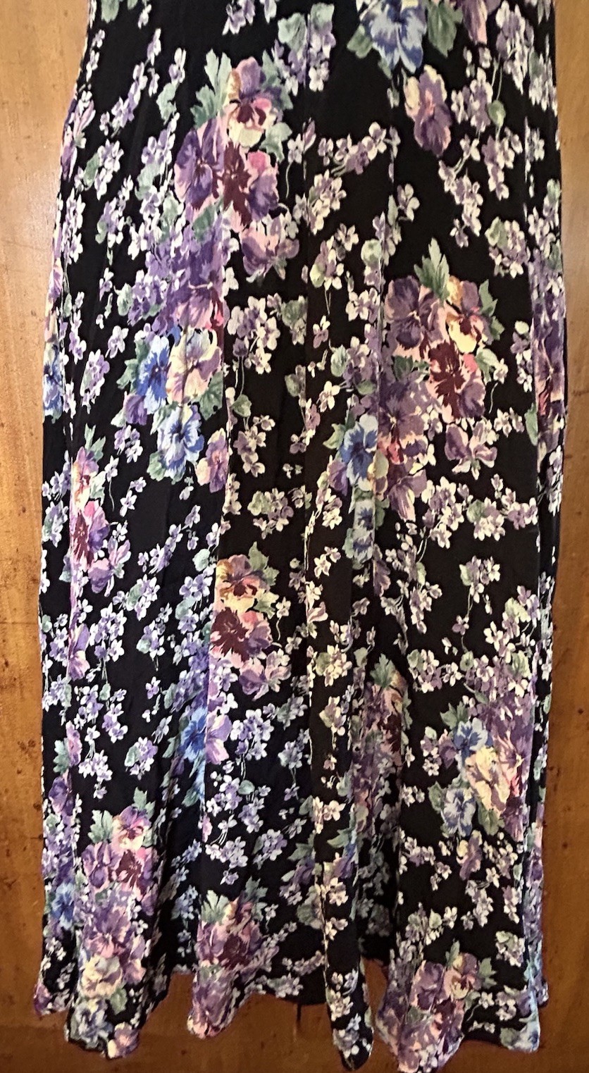 VTG 90’s Starina Bias Cut Floral Midi Dress M 90’s Does 40’s