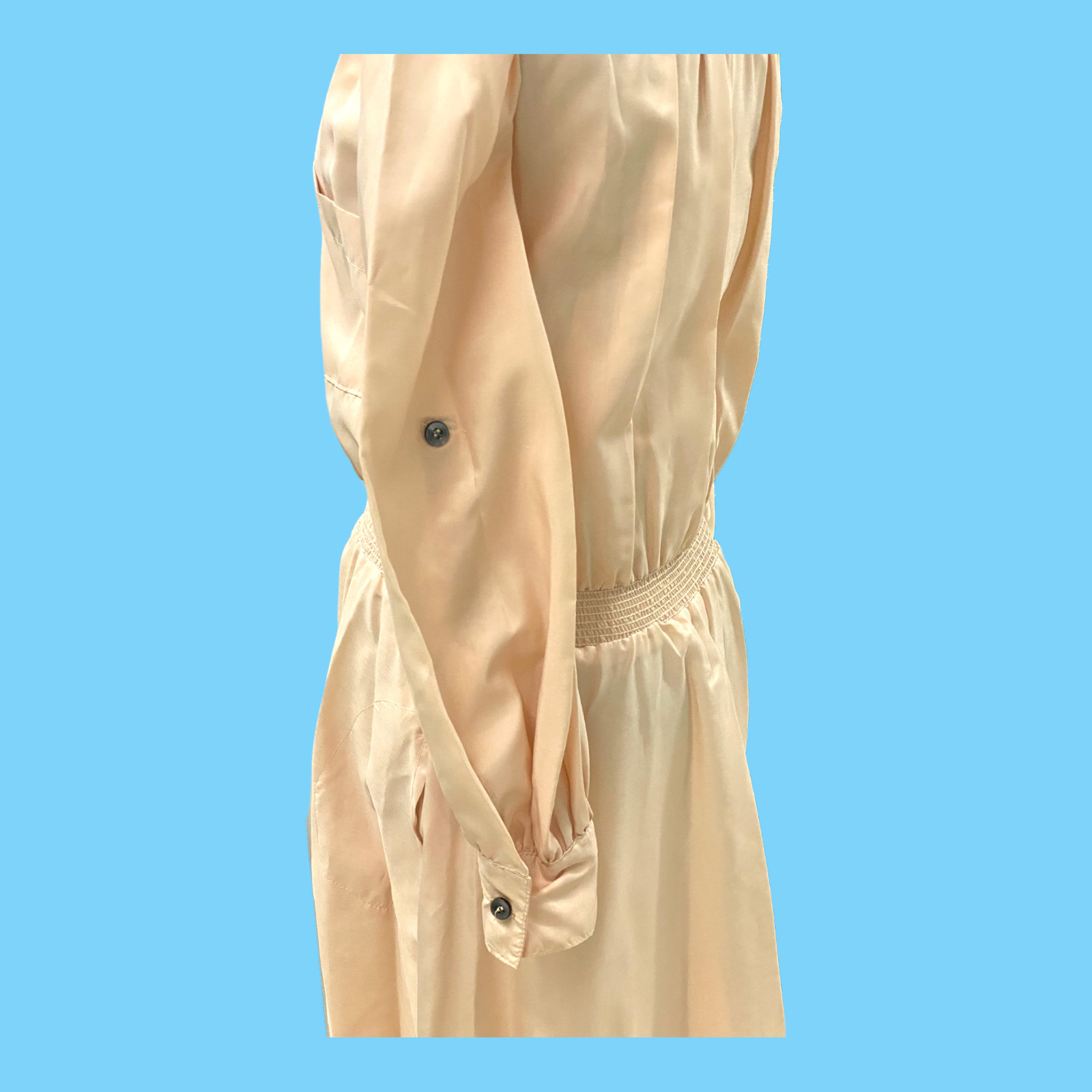 Vintage 70’s Irene Kasmer California Light Tan Dress Secretary Med- Large