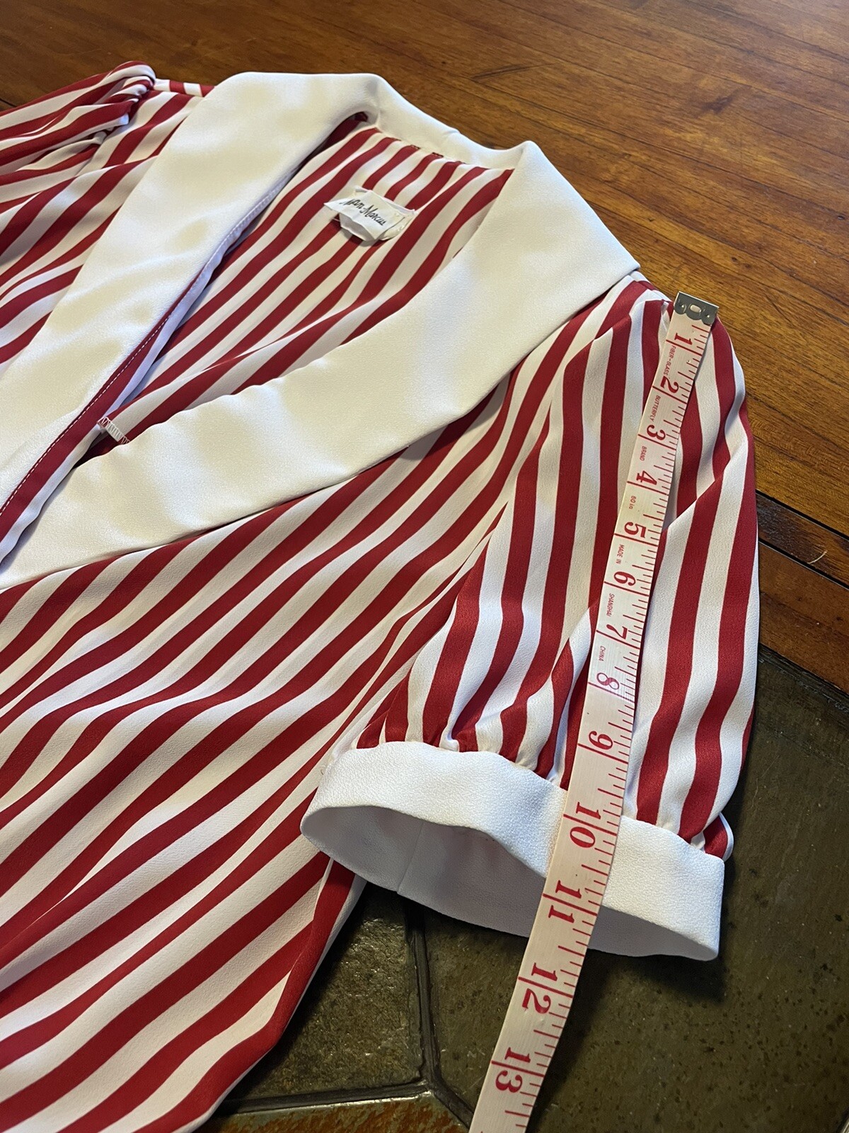 VTG 80s NIEMAN MARCUS ~ CHARLES ALAN Sz 12 Striped Dressy Blouse Shell Top