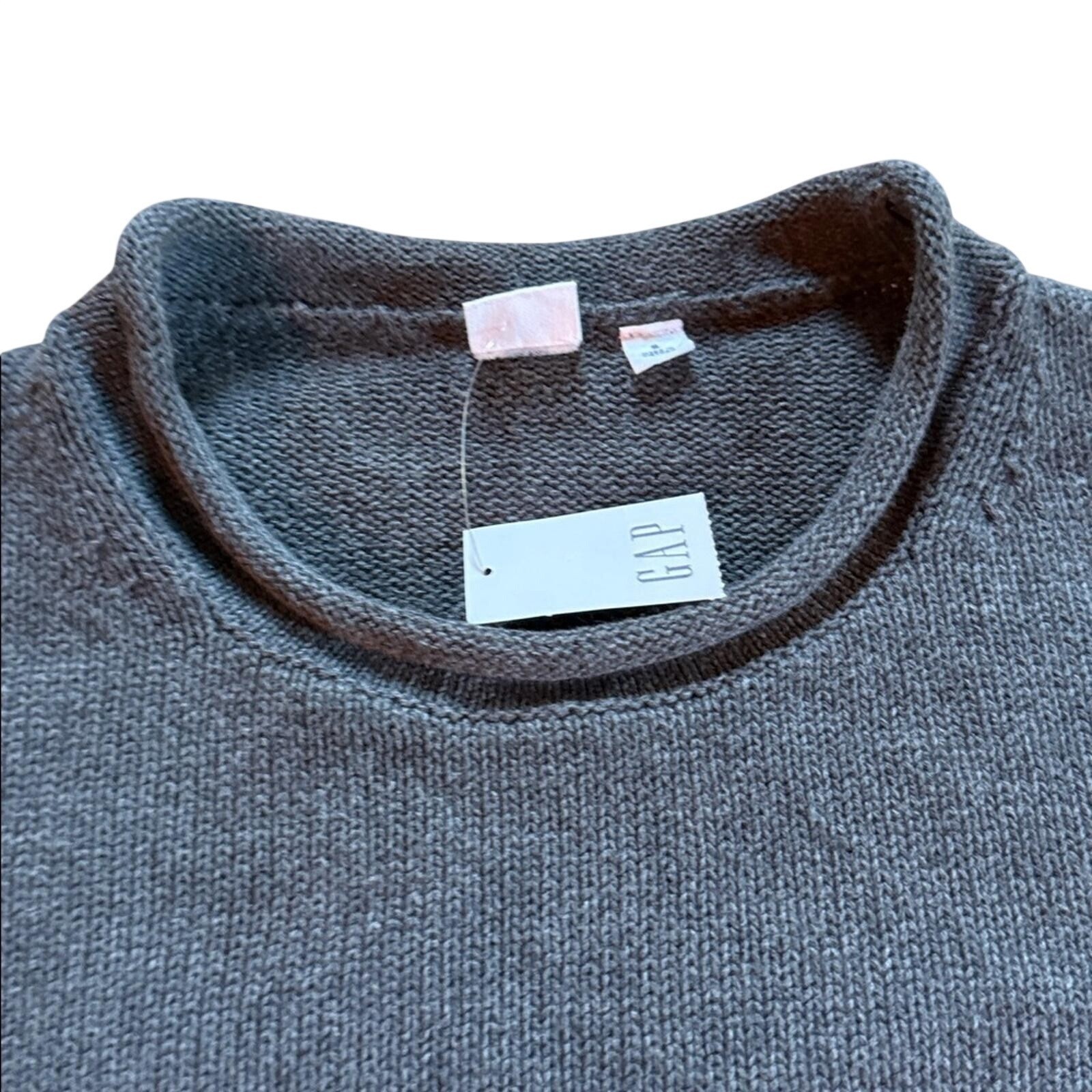 GAP Grey and Black Striped Crewneck Knit Sweater Women’s Small