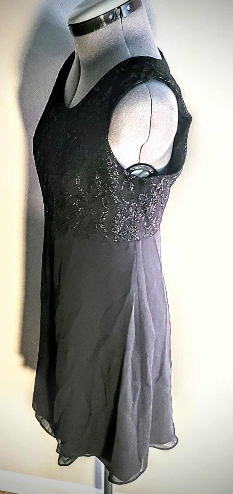 Vintage C.D.C. Black Lace Party/Mini Dress Size 8