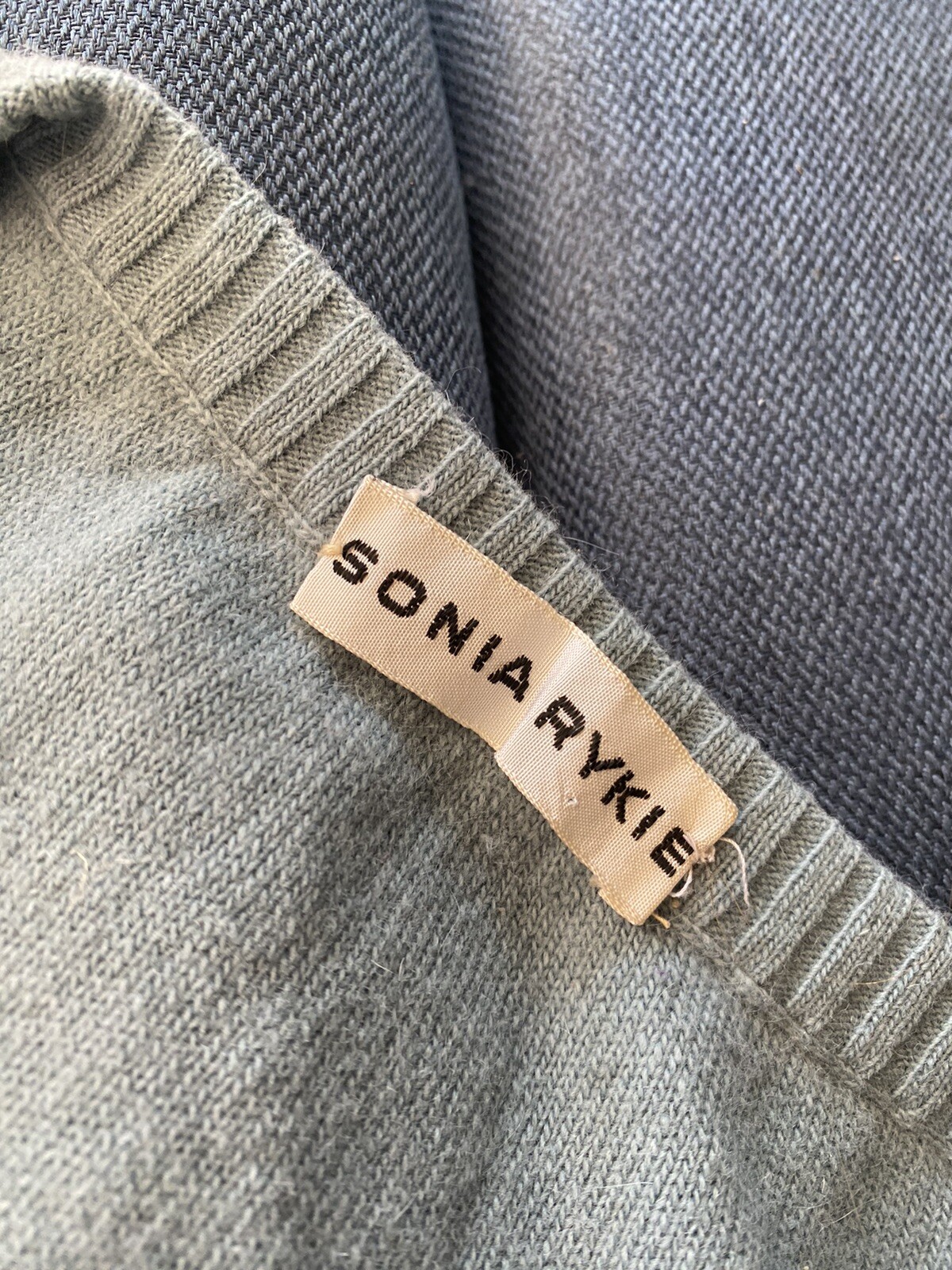 Vintage 1990s Sonia Rykiel Light Teal Wool Sweater