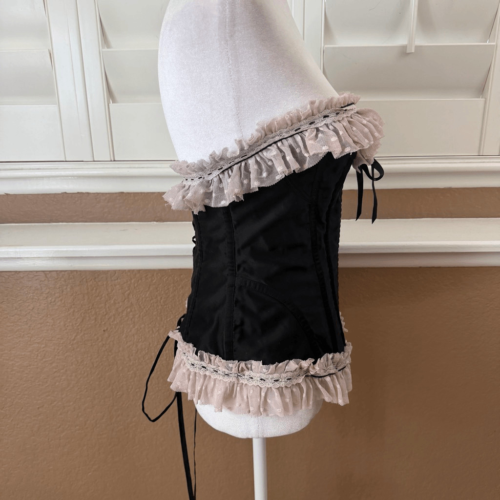 Vintage Victoria’s Secret Corset Sexy Little Things Black Bustier Sz M Y2K Sexy