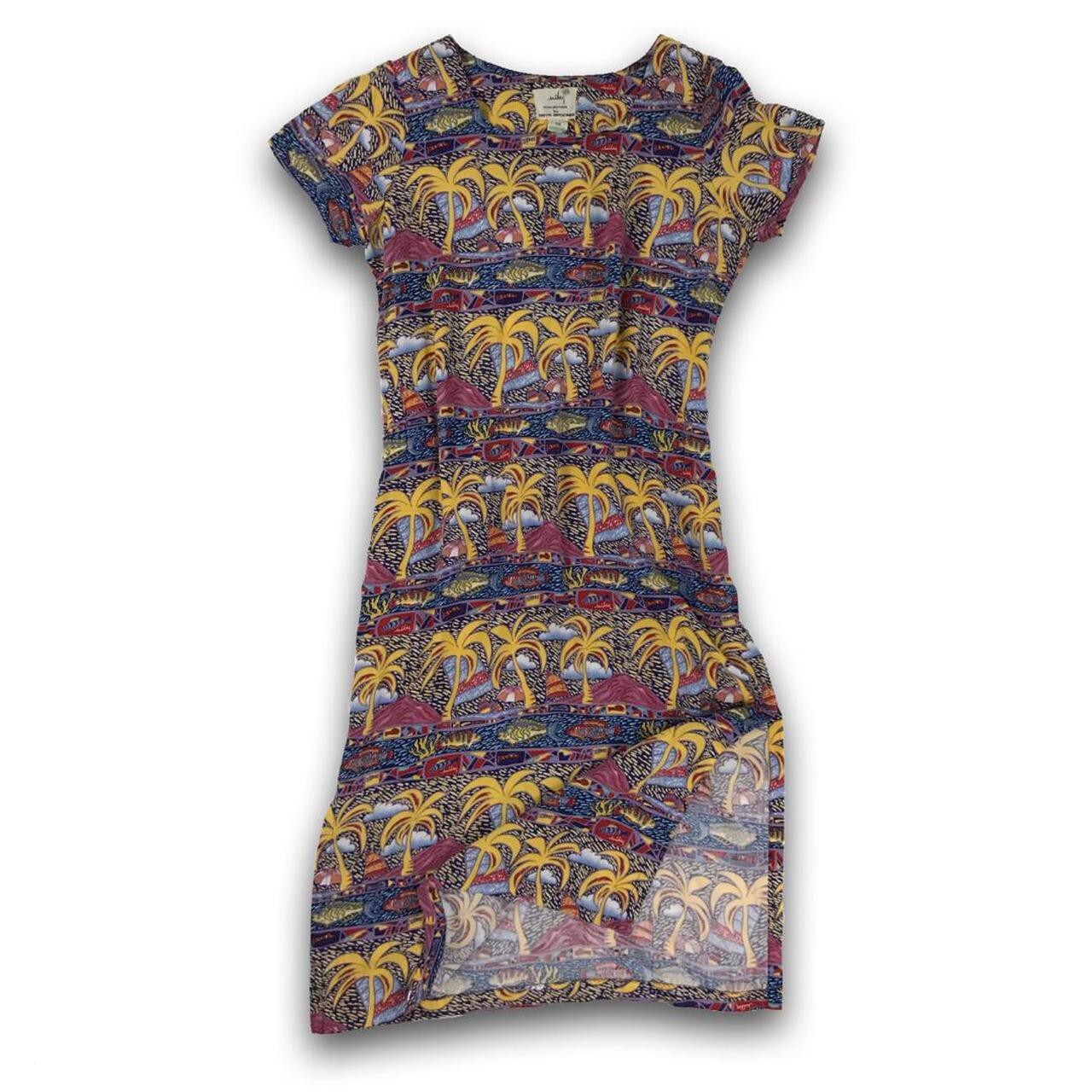 Vintage REYN SPOONER Island Life Pattern Midi Maxi Dress