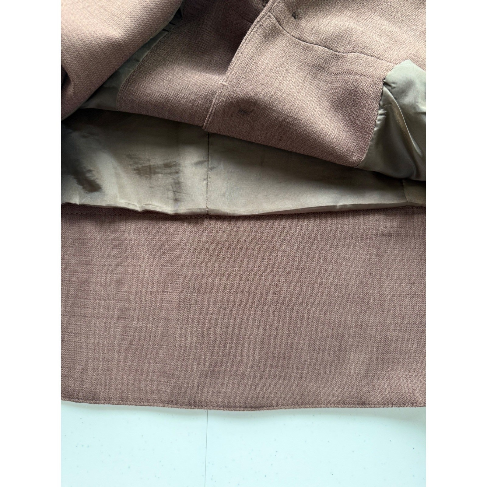 Emma James Vintage Brown Pant Suit Set NWT Size 18 90s Corpcore Blazer Trousers