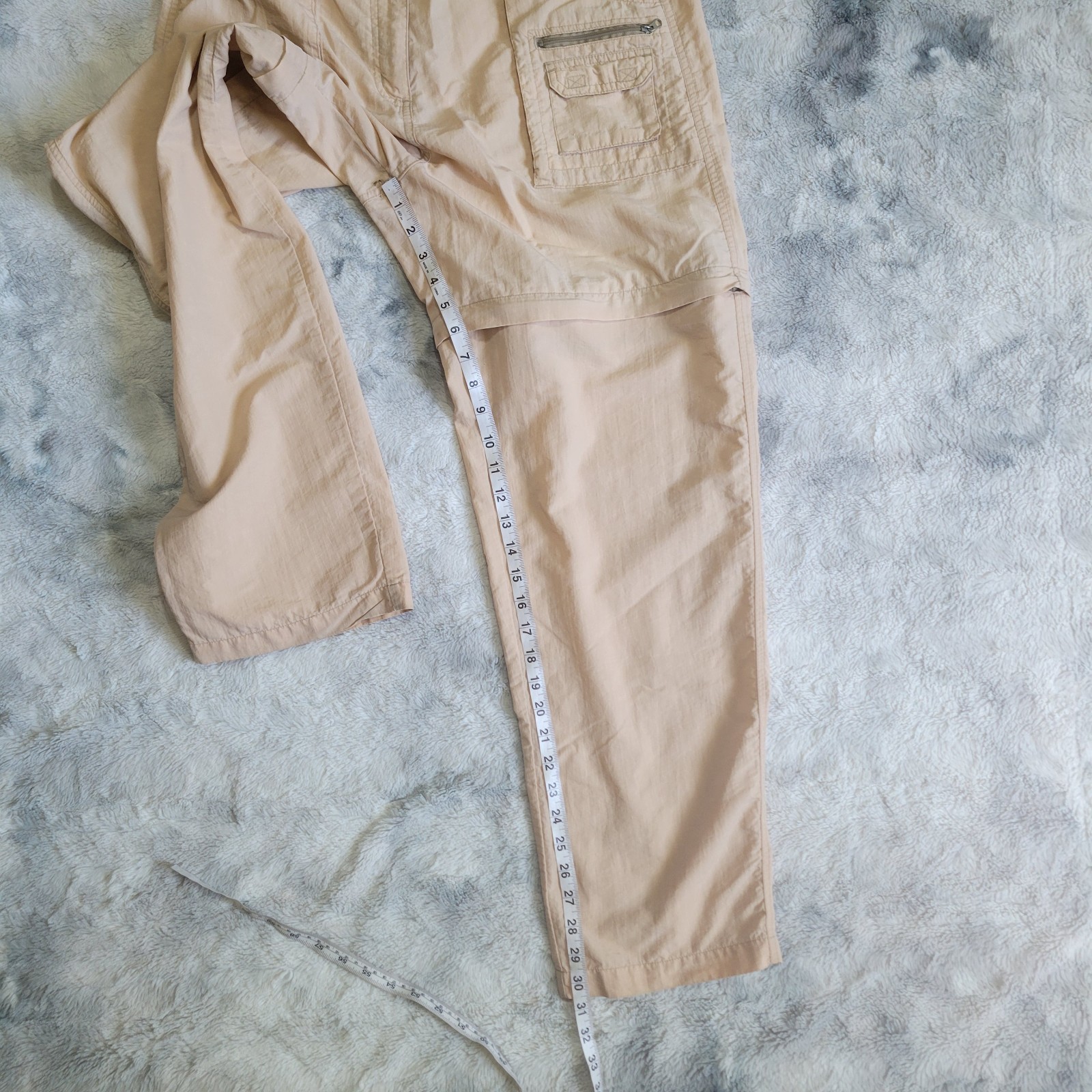 Flawed Vintage Bimini Bay Convertible Zip Off Cargo Pants Khaki Gorpcore 12