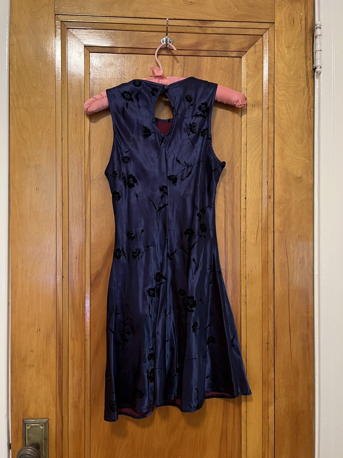 Vintage 579 Velvet Burnout Dress XS Fit 1990s