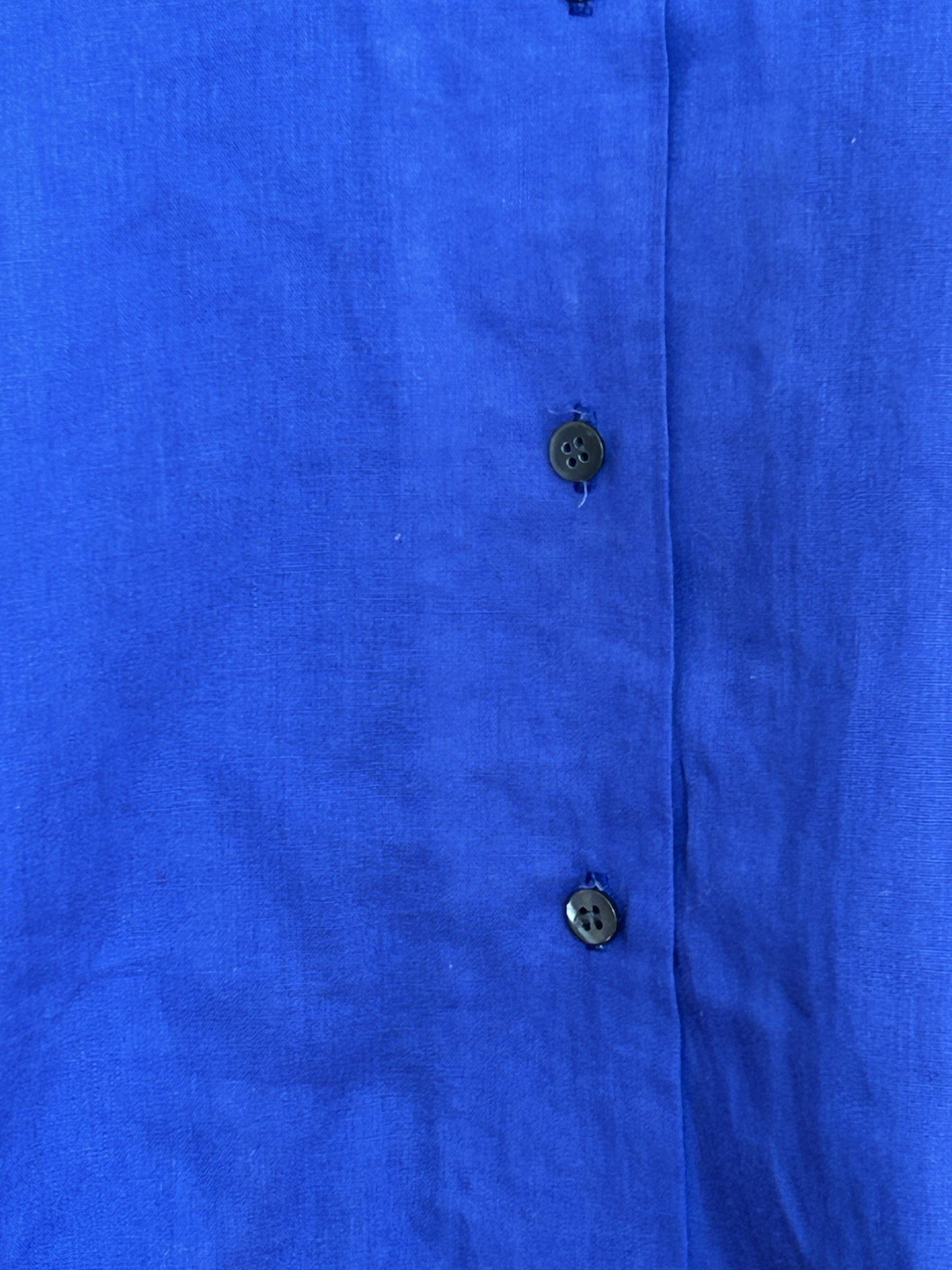VTG Evan-Picone Women’s Blue Purple Linen Camp Shirt XS Quiet Elegance Classic*