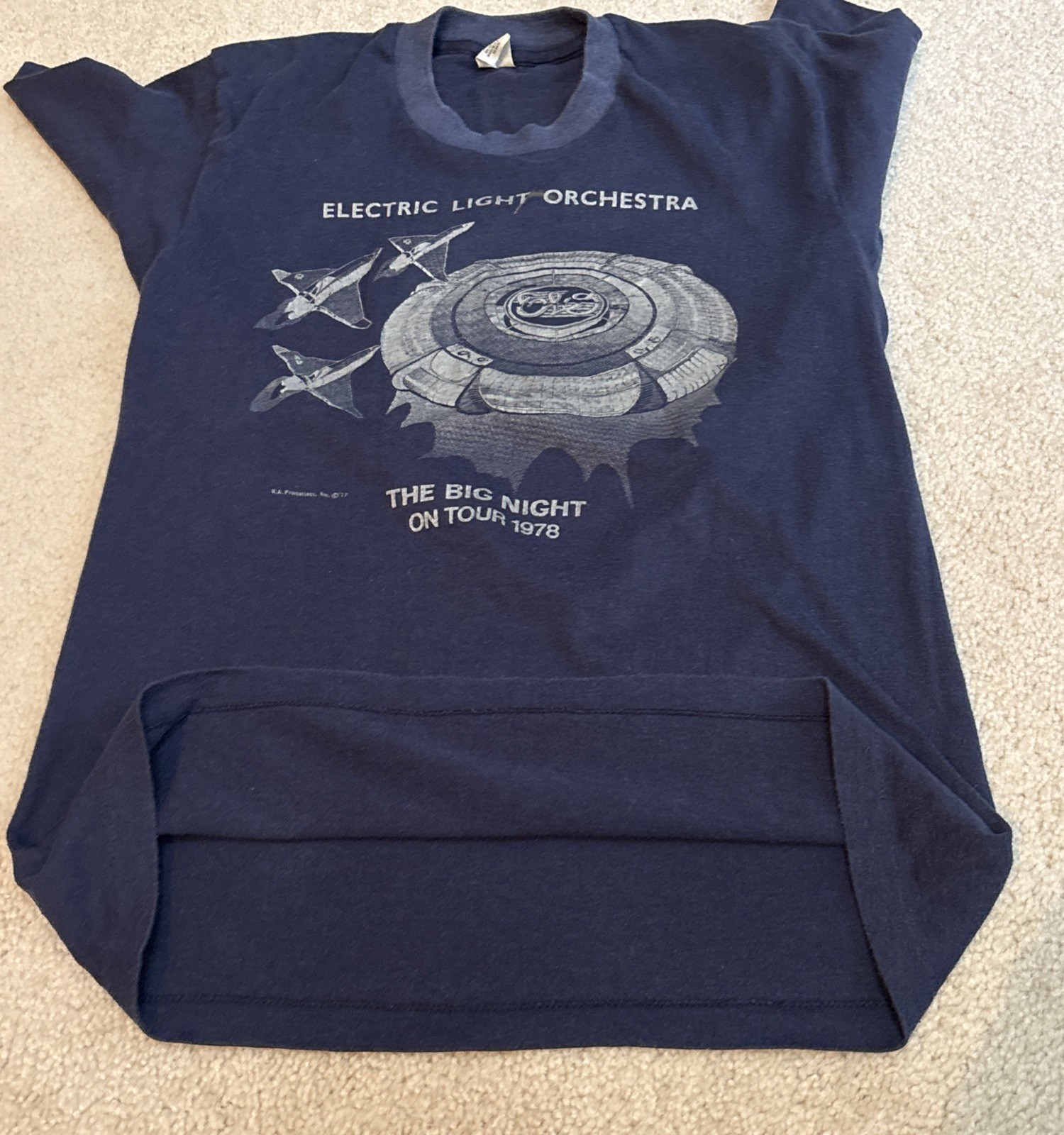 VTG 1978 ELO Electric Light Orchestra The Big Night Tour Shirt SZ M Made USA