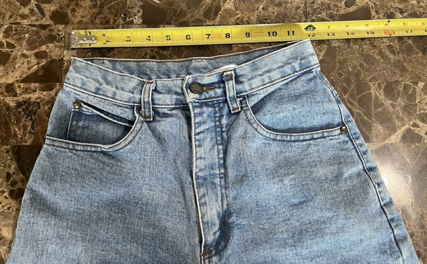 Vintage Made in the Shade Blue Denim Shorts Size 5 USA