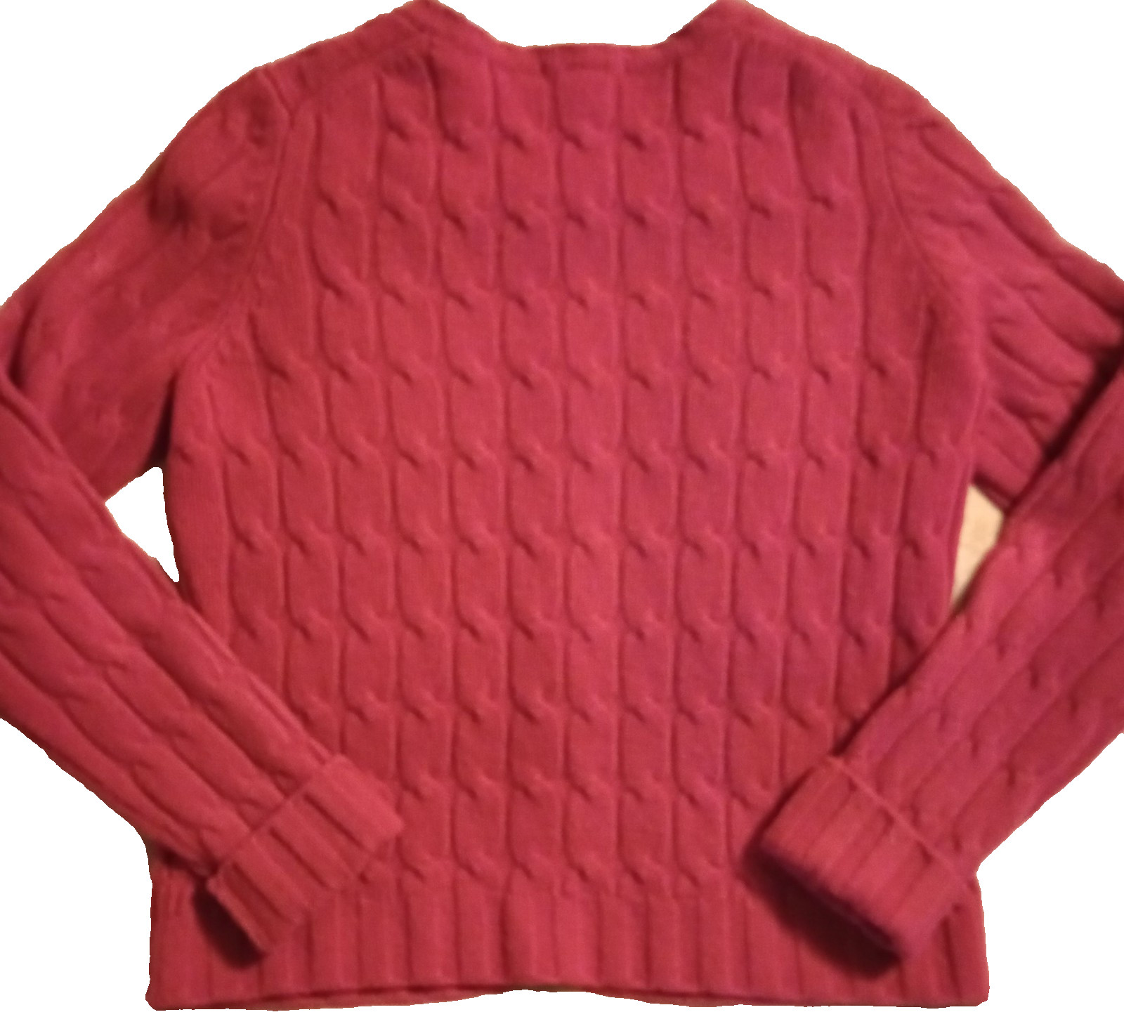 Vintage GAP Women’s M Lambs Wool Sweater EUC Cable Knit Cardigan Red Y2K BOHO