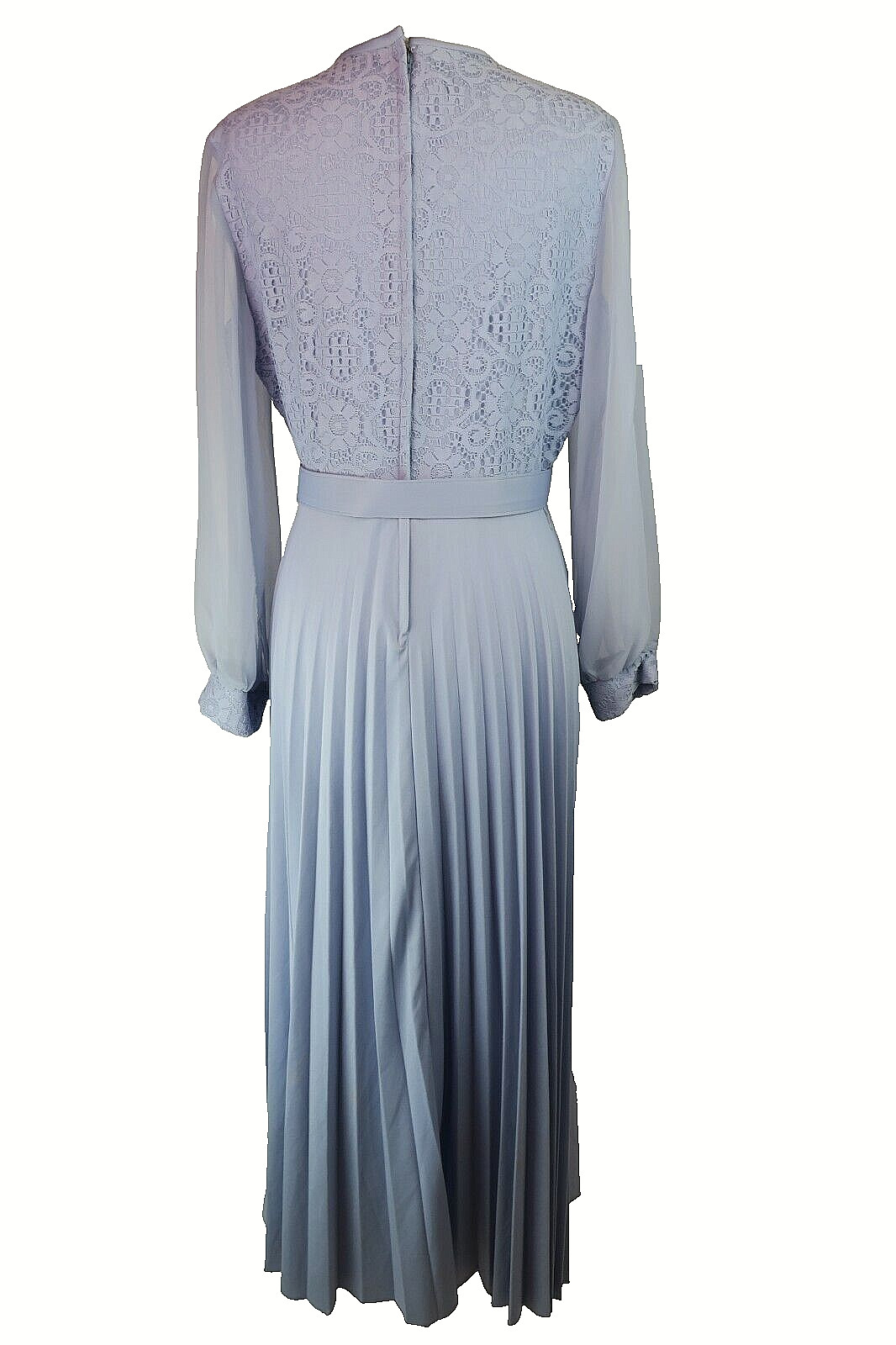 BOHO HIPPIE Prairie Festival MOD Illusion Dress 60s VTG Lilac Purple Lace L/XL