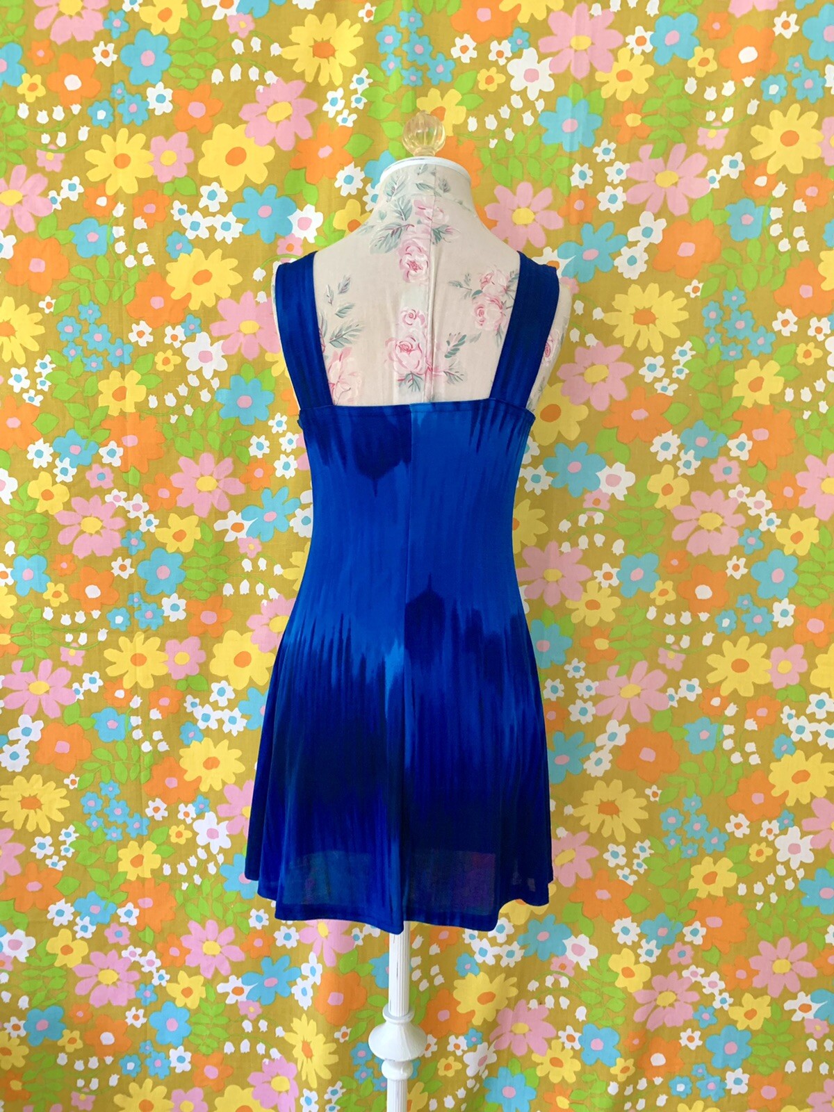 Vintage 1990s iconic blue ombré mini dress size S/M