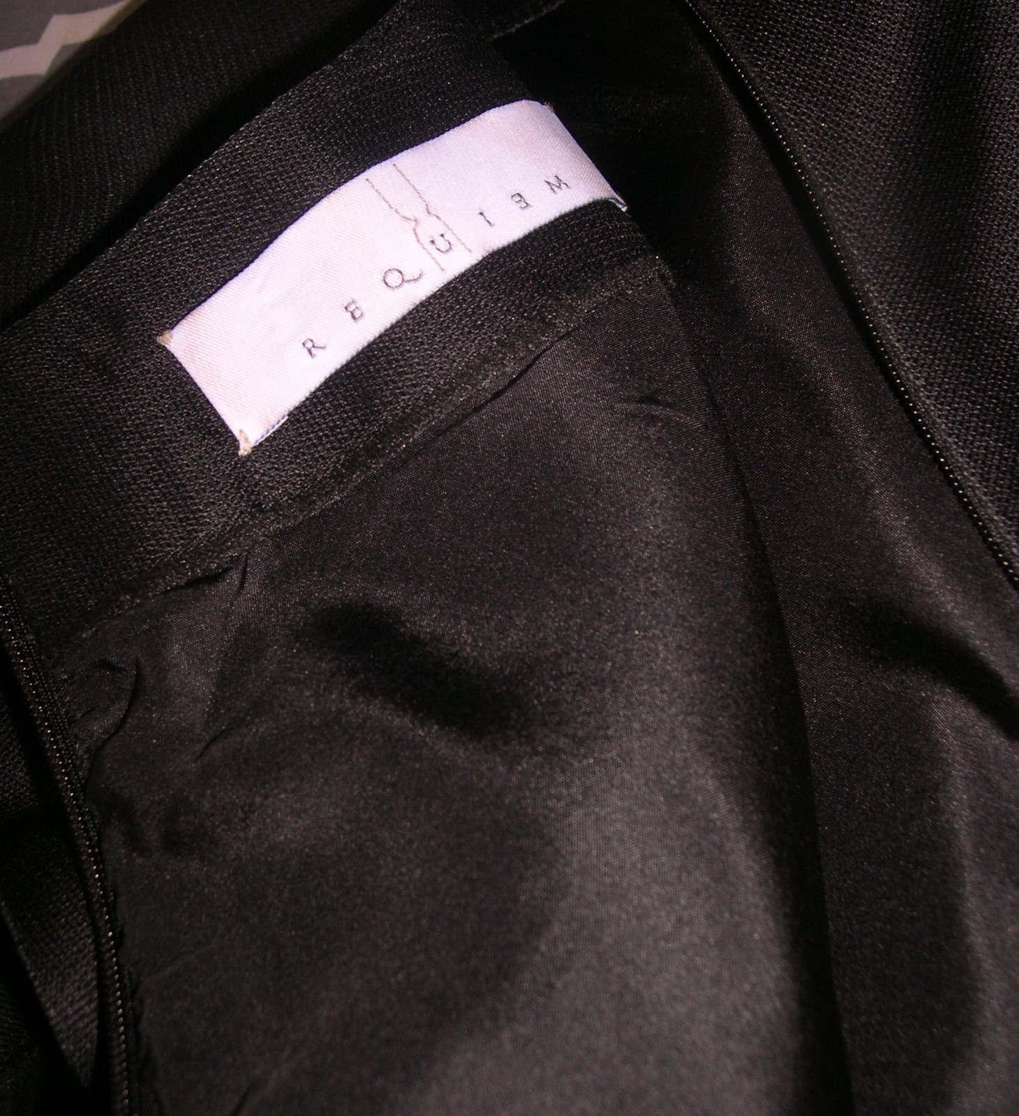 Vintage Requiem dress,French couture black silk/wool by Raffaelo Borriello, 42