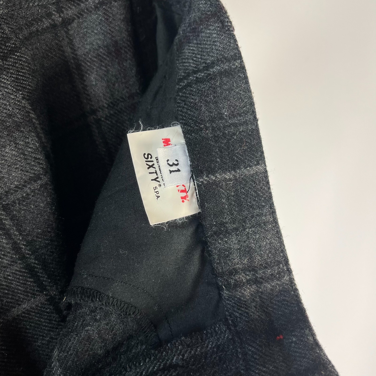 Vintage Miss Sixty Patchwork Wool Pants Archive Avant-Garde Italy Y2K Size 31