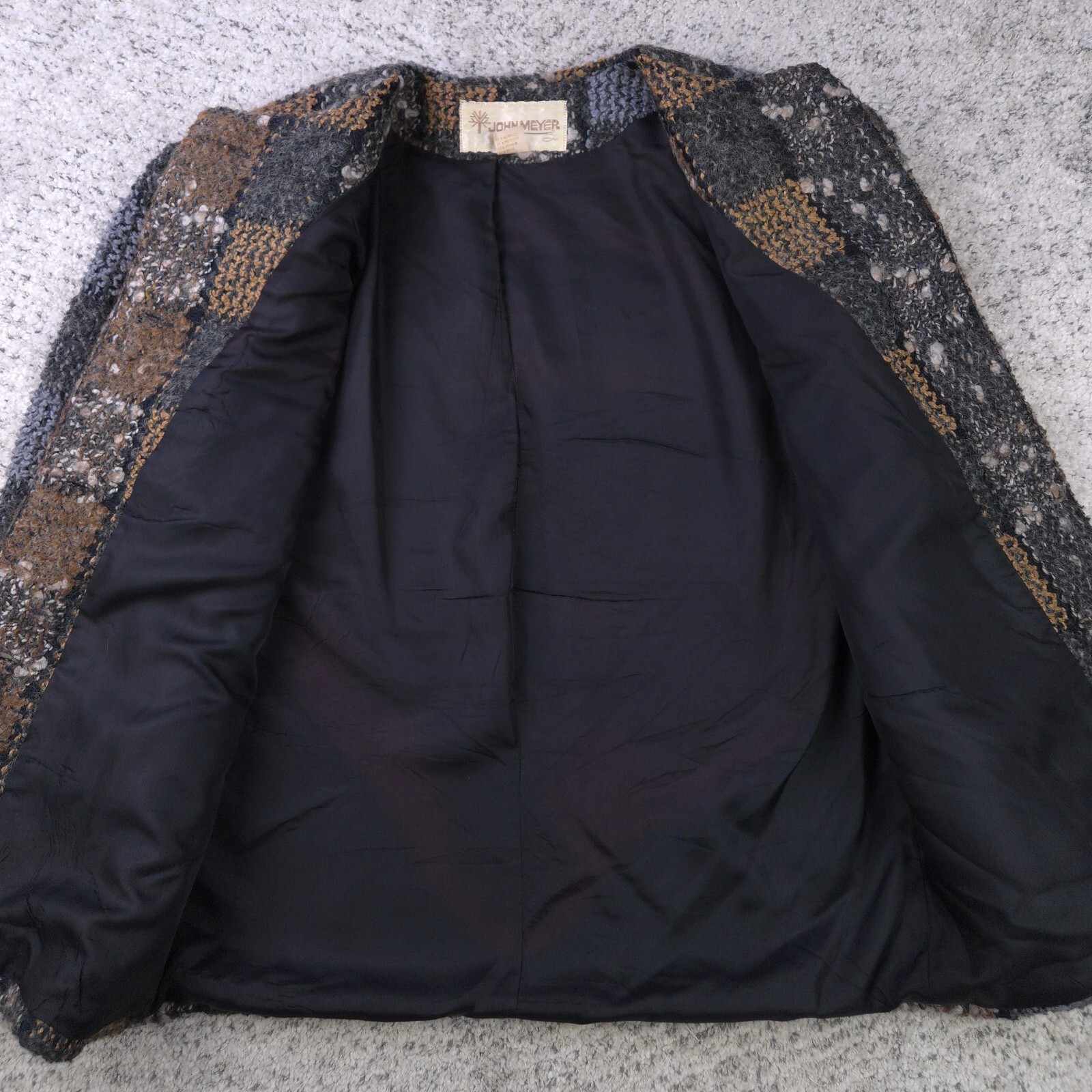 Vintage John Meyer Jacket Womens 6 Mohair Wool Blend 60s Cardigan Knit Lined GUC