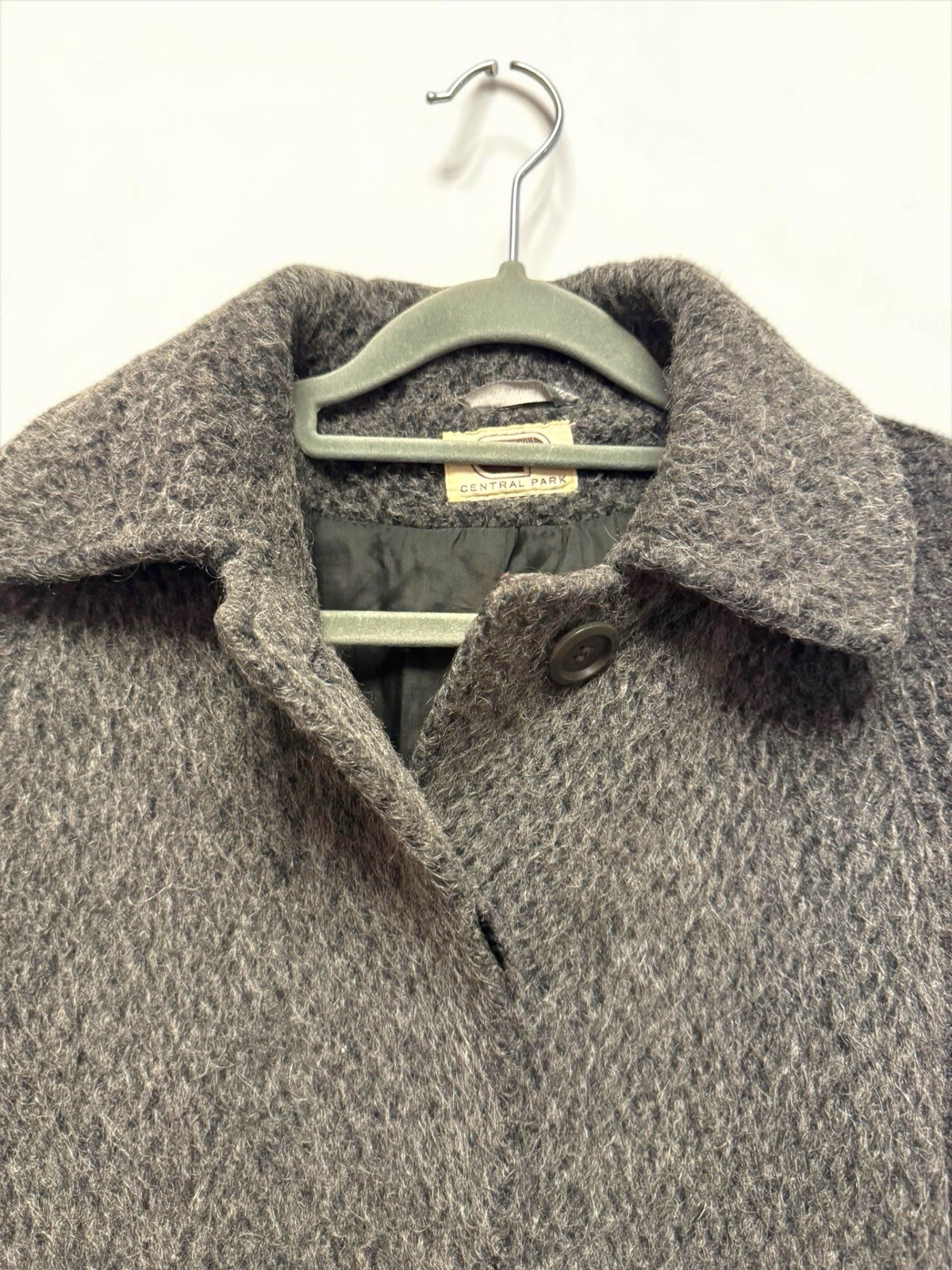 Vintage Central Park Coat Winter Wool Blend Charcoal Gray Women’s 4