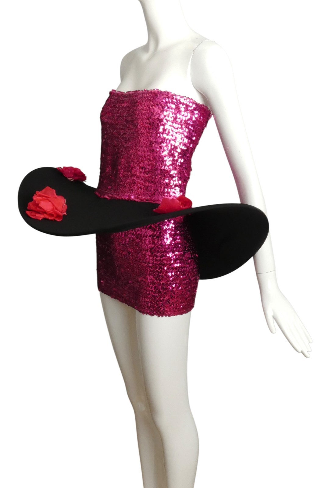 PIERRE CARDIN (HAUTE COUTURE)- 1990s Sequin & Knit Hoop Dress, Size 2