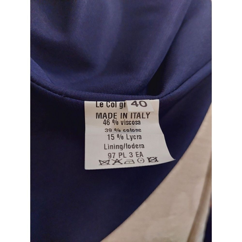 LE COL (Italian) Lace & Satin Dress Viscose Midnight Blue IT 40/US 4 $557 NEW!