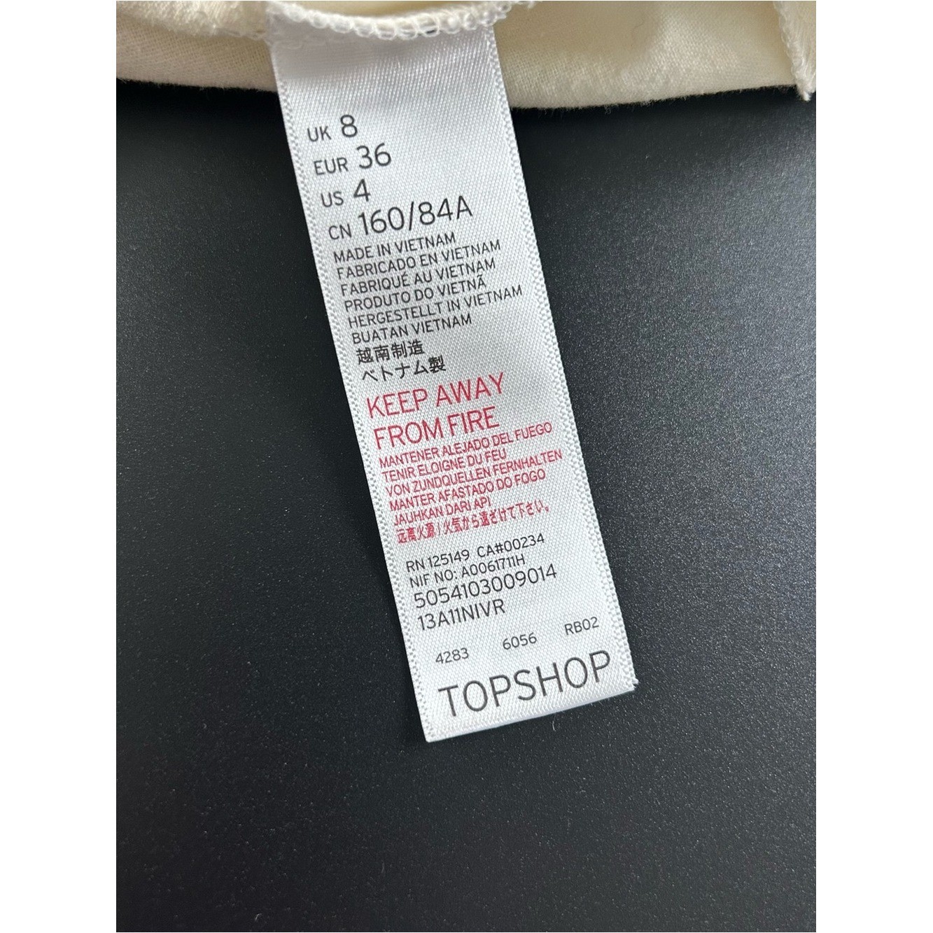 Topshop Ivory Linen Blend Button Front V-Neck Cami Top Size US 4