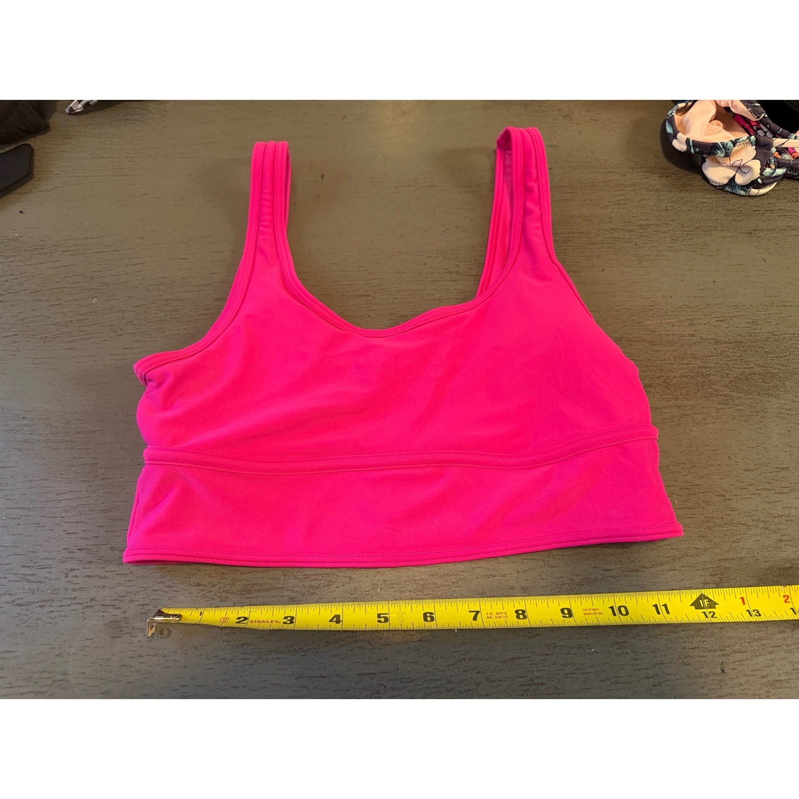 Old Navy Active Neon Hot Pink deims Scoop Neck Tank Swisuiy bikini top XS