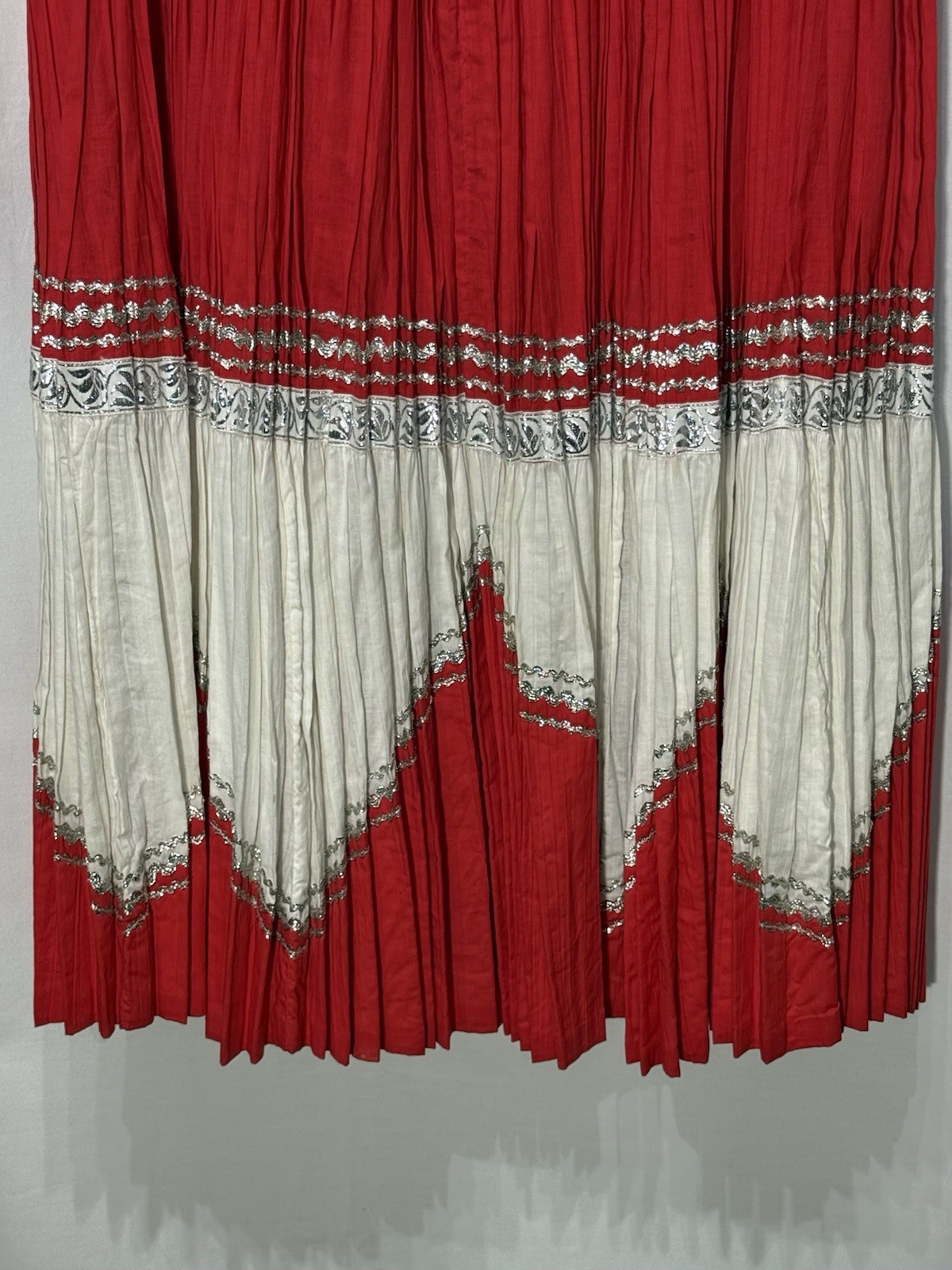Rodeo Skirt Western Cowgirl Texas Square Native Dance Handmade Pleats VTG SZ 28
