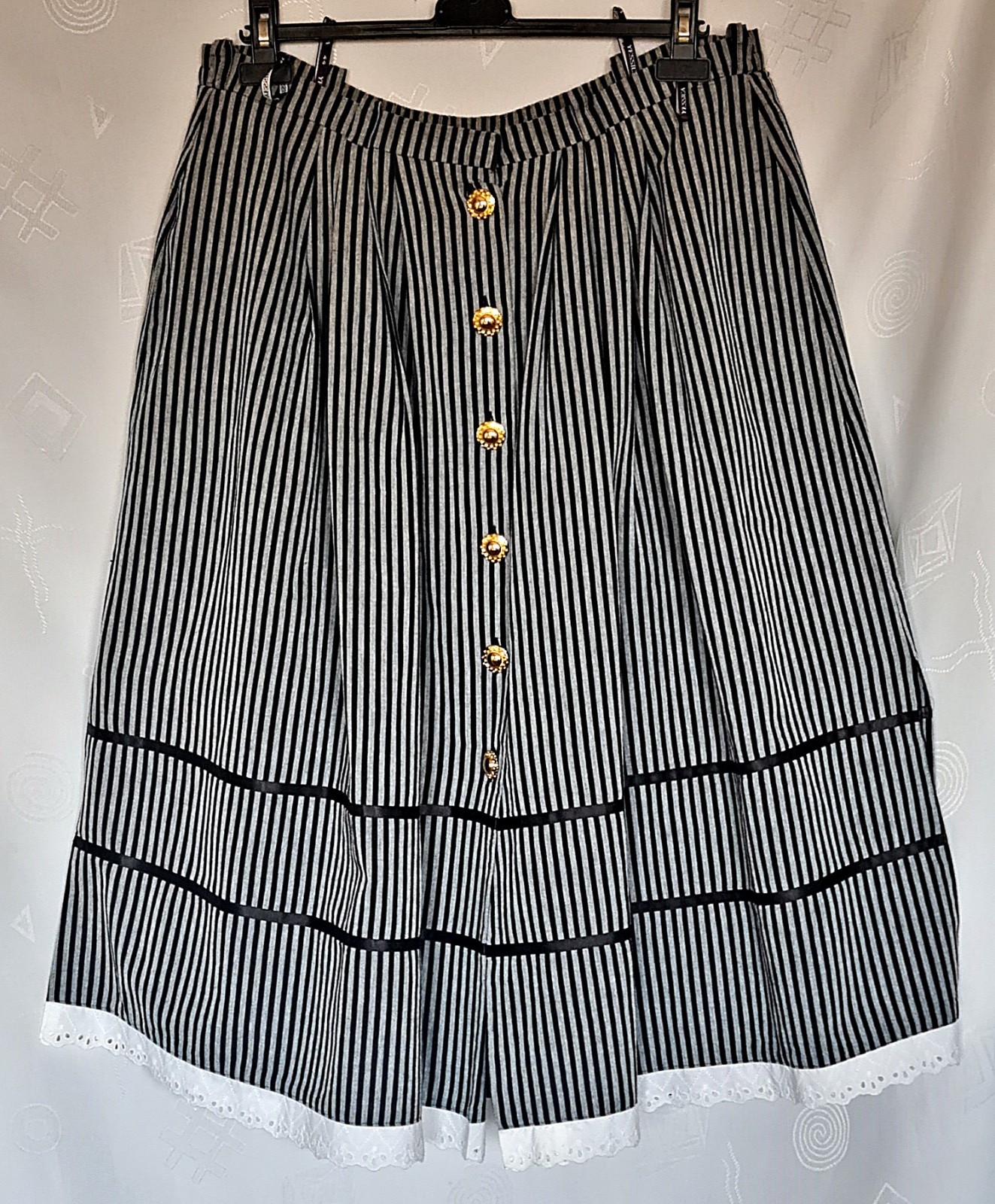 SKIRT VINTAGE YESSICA OKTOBERFEST DIRNDL TYROLEAN ART WOMENS SIZE US 16 EU 44
