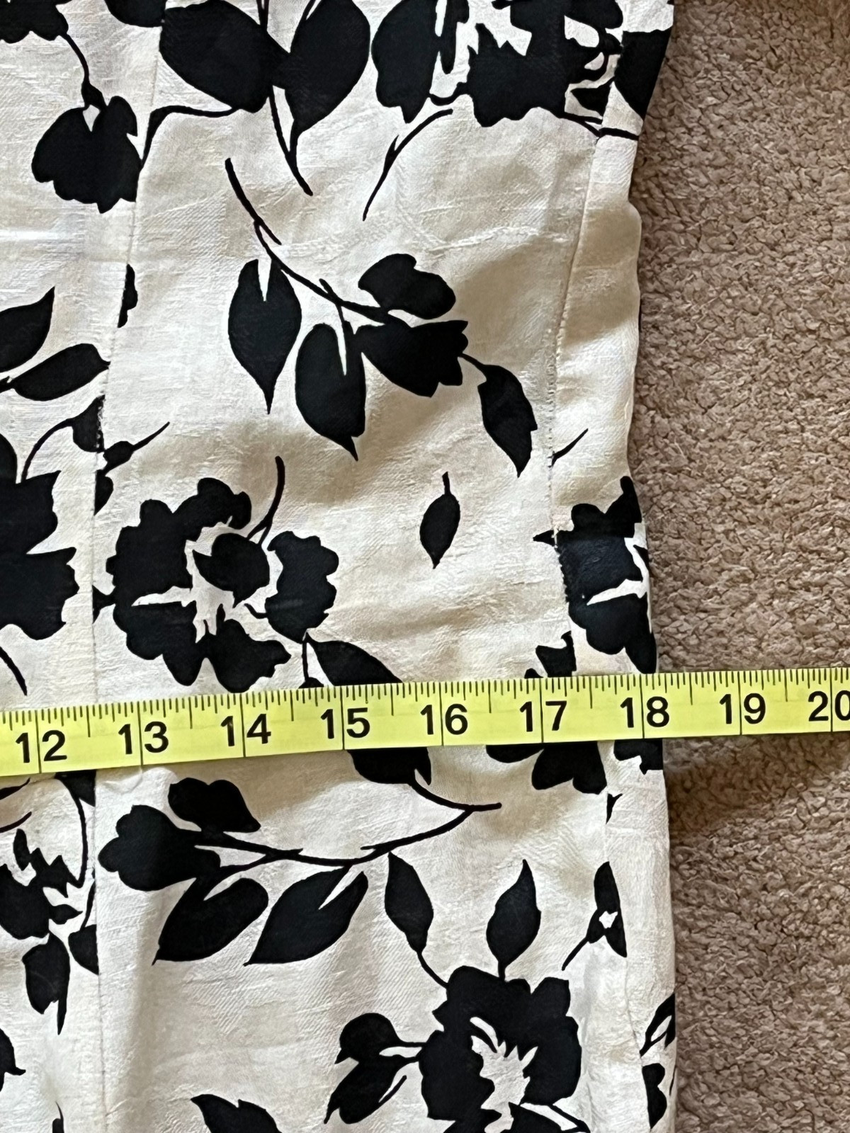 Vintage Floral Linen Dress Size 16 | International Ladies Garment Workers Union