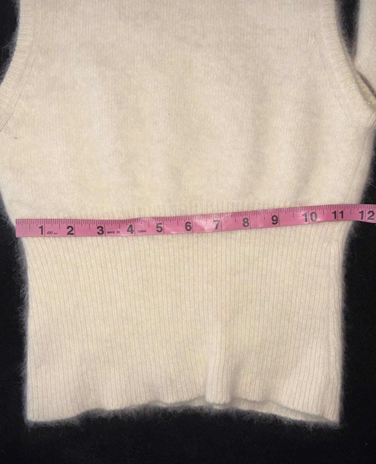 VTG 80s CIGNAL Angora Blend Cardigan & Top Set Made Hong Kong S/M Rabbit Hair