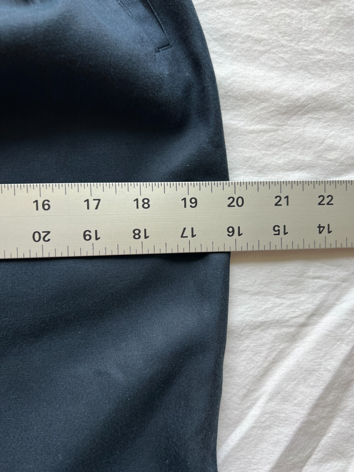 Vintage Navy Button Up Pencil Skirt – Blue Silk Cotton, Wiggle, Secretary Preppy