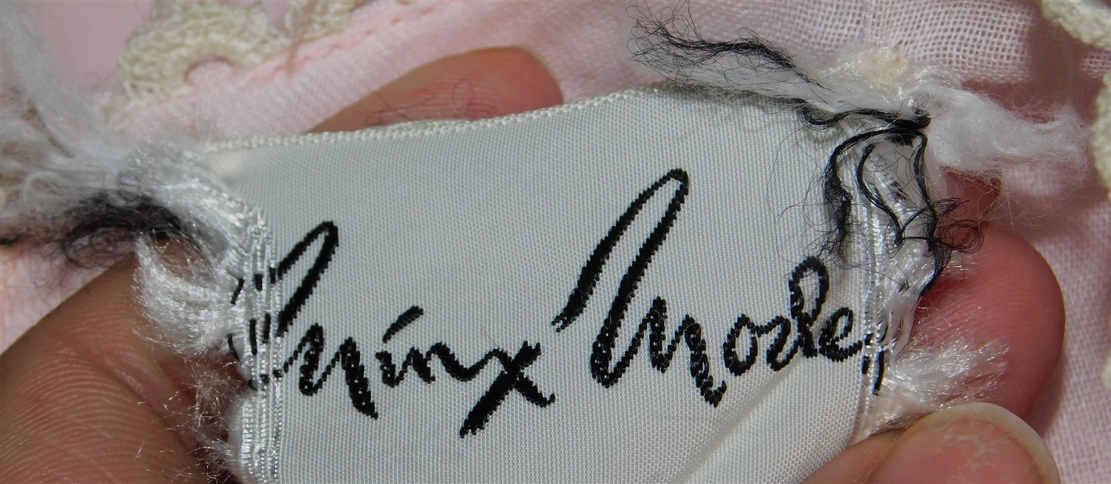 Vintage 1960s Minx Modes Sheer Cotton Pink Shift Dress Lace Trim