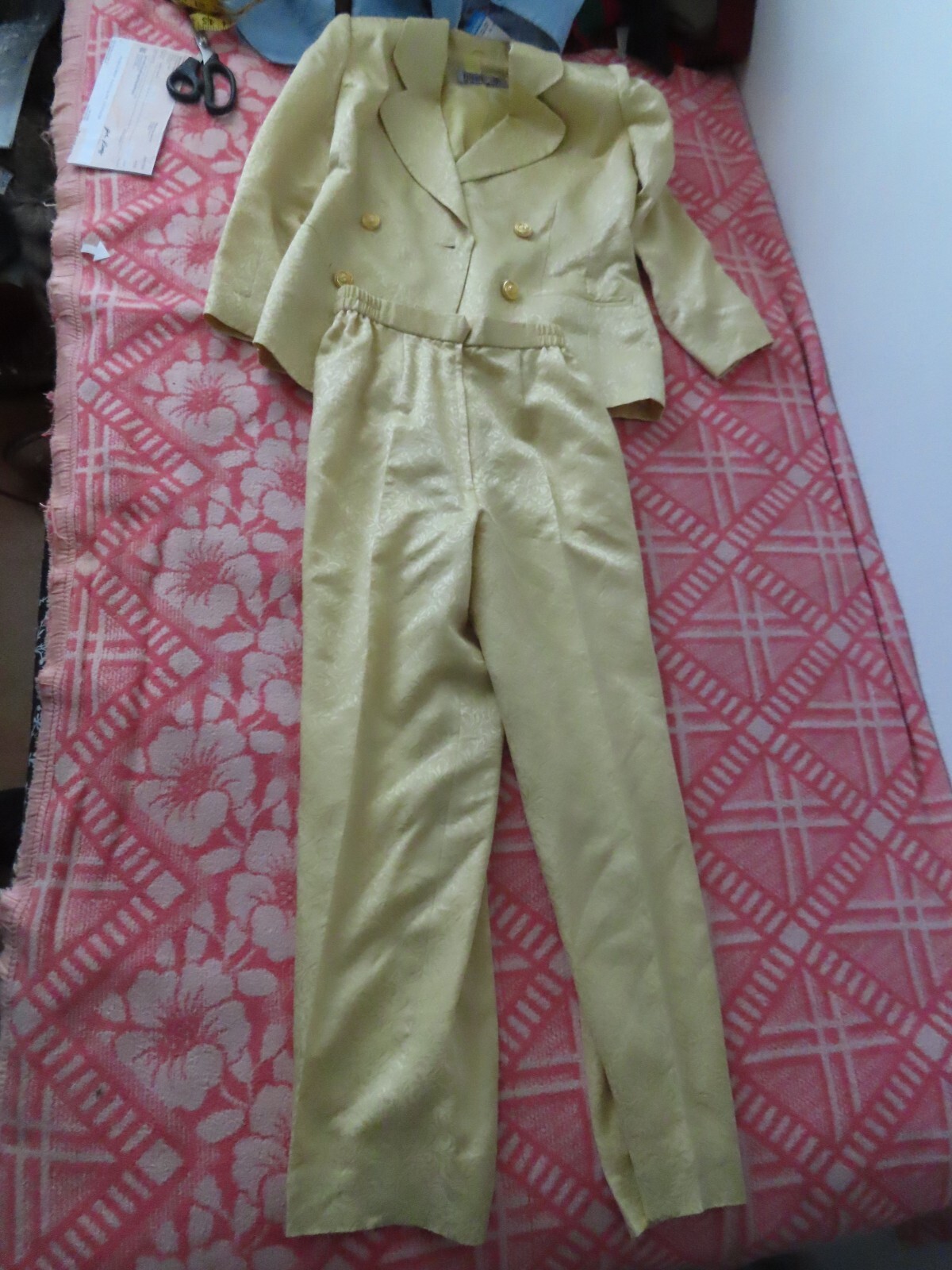 vintage rare 50s 60s Fashion for Lady Matsuzakaya silk suit sz 3 (Read)