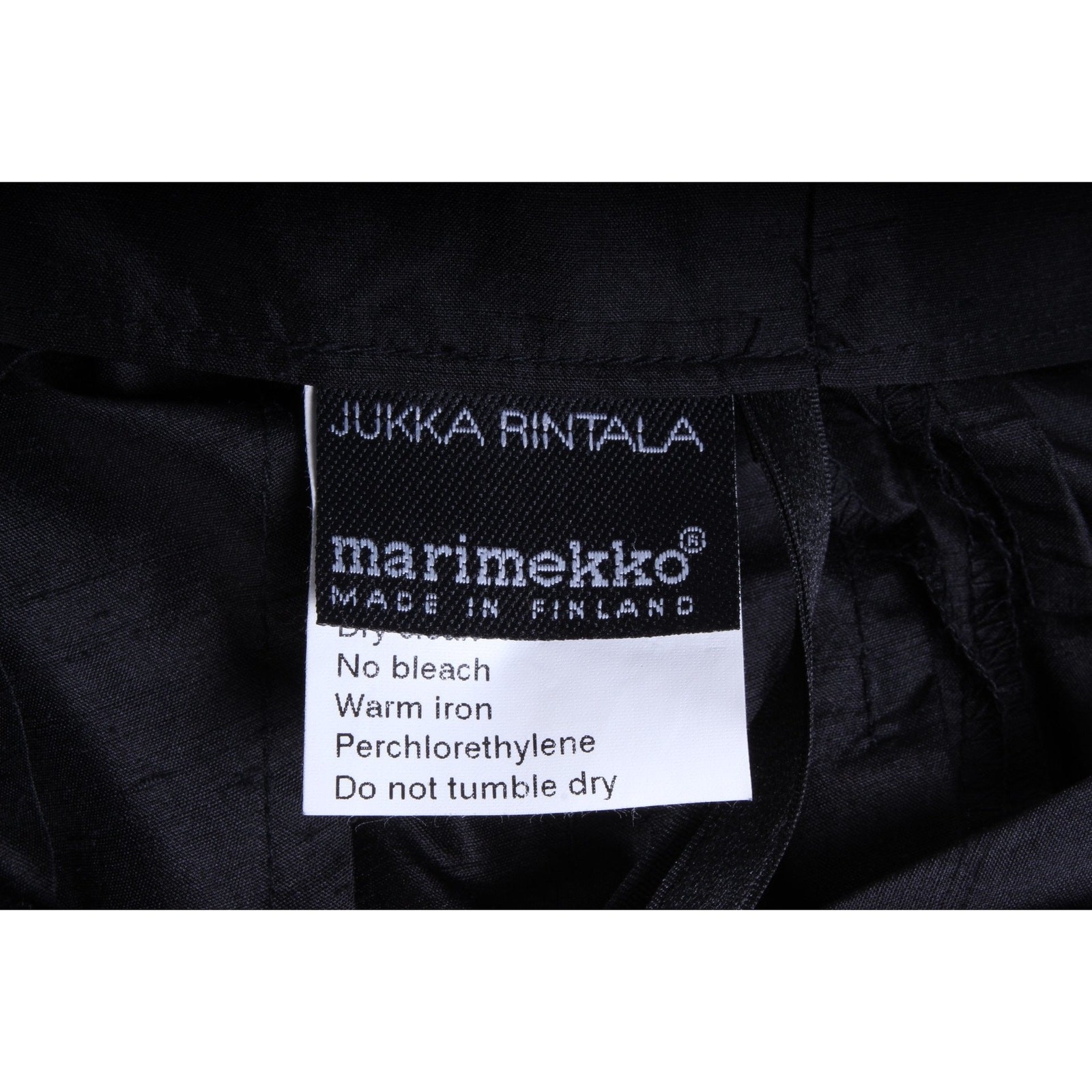 VTG Marimekko Silk Wrap Skirt Jukka Rintala Bustle Back Train 2010s 30” Waist