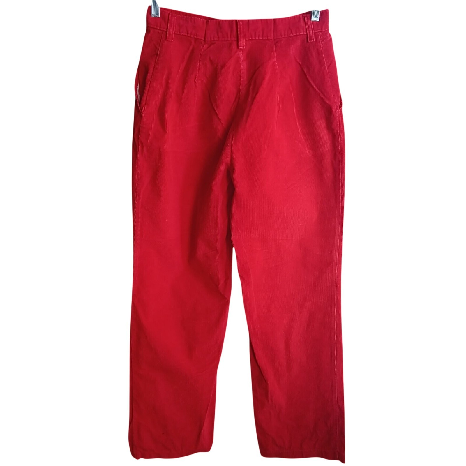 29×32 Corduroy Preppy Pants Vintage 80’s Britannia Cherry Red High Waist