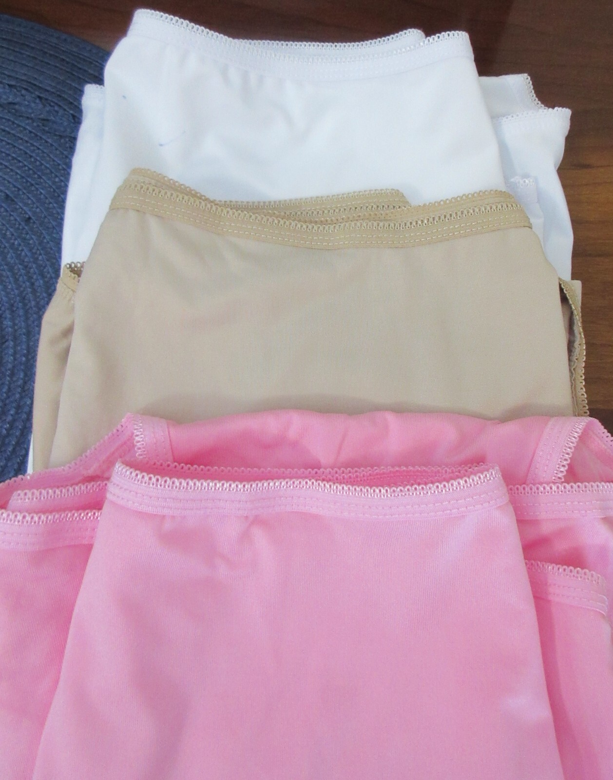 3 PR UB TAN WHITE PINK silky stretch poly SEXY GRANNY panties briefs 15/8X